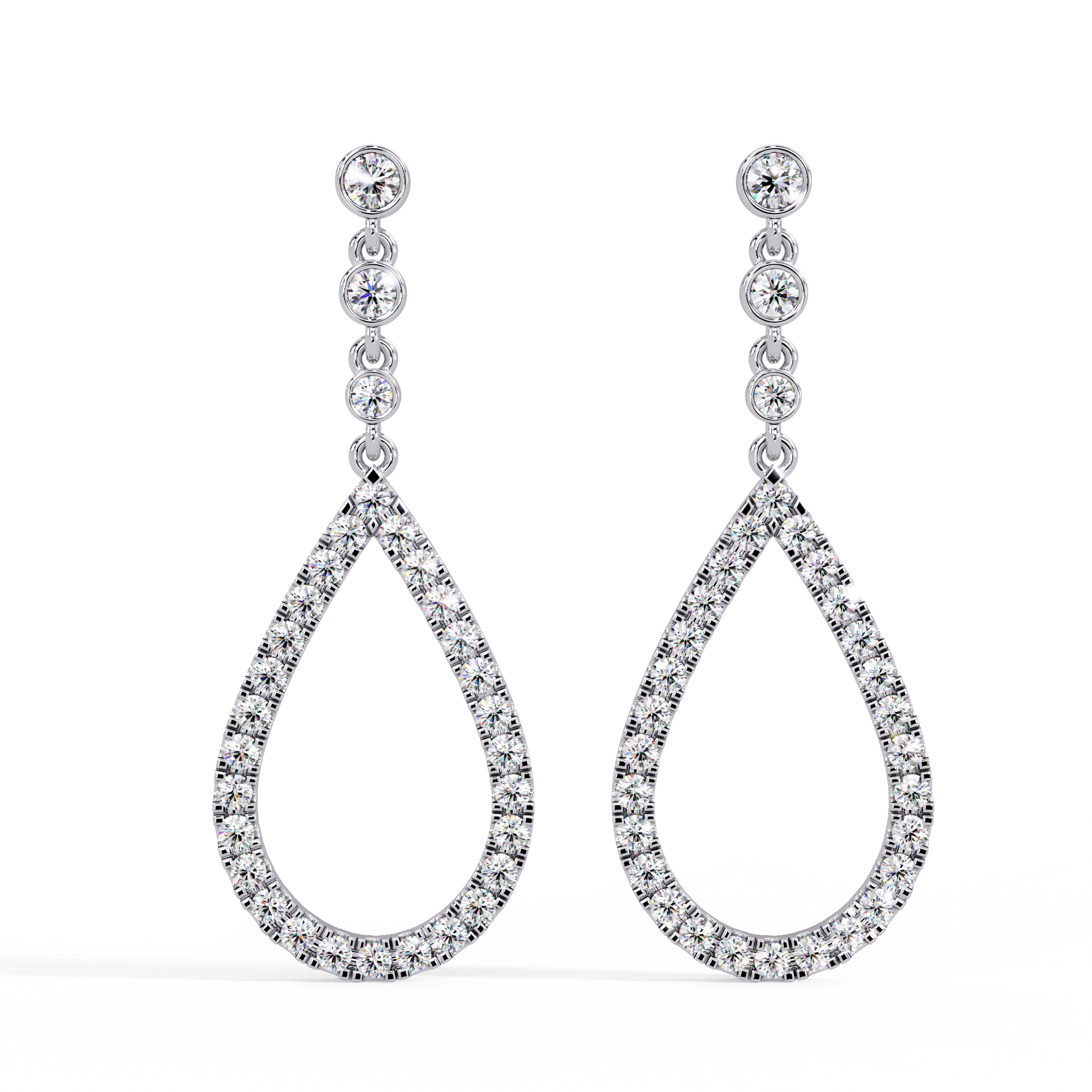 Aurora Halo Drop Earrings