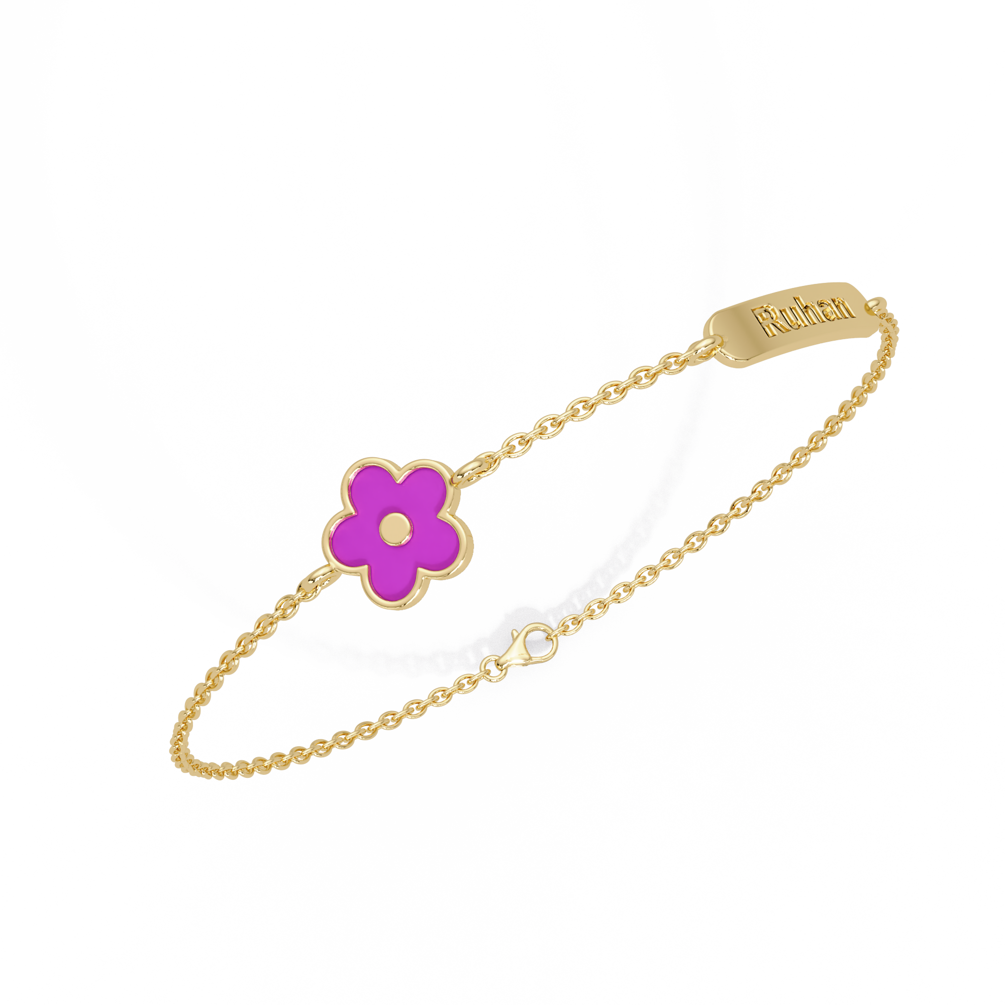 Pink Flower Kids Bracelet