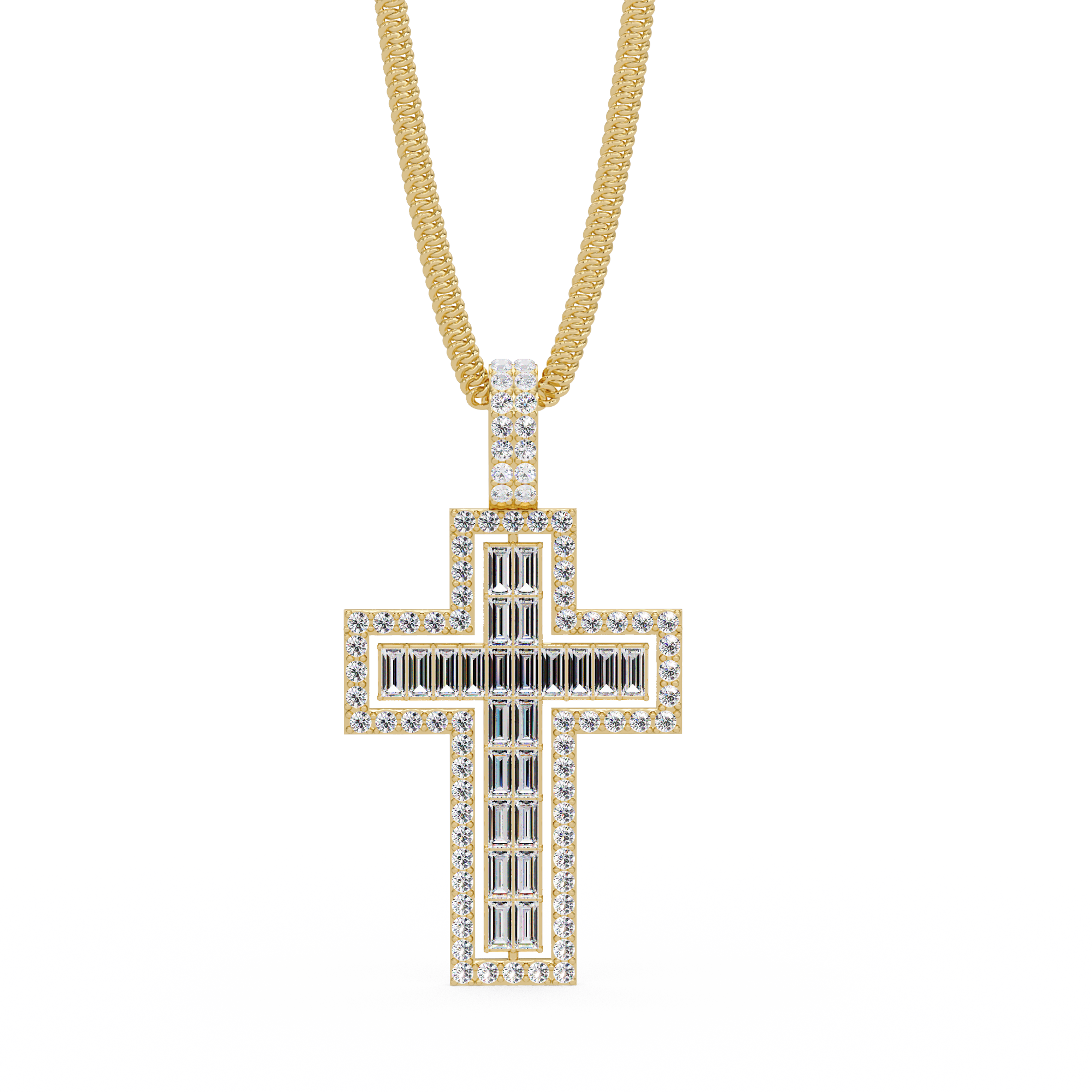 Emarald Cross Pendant