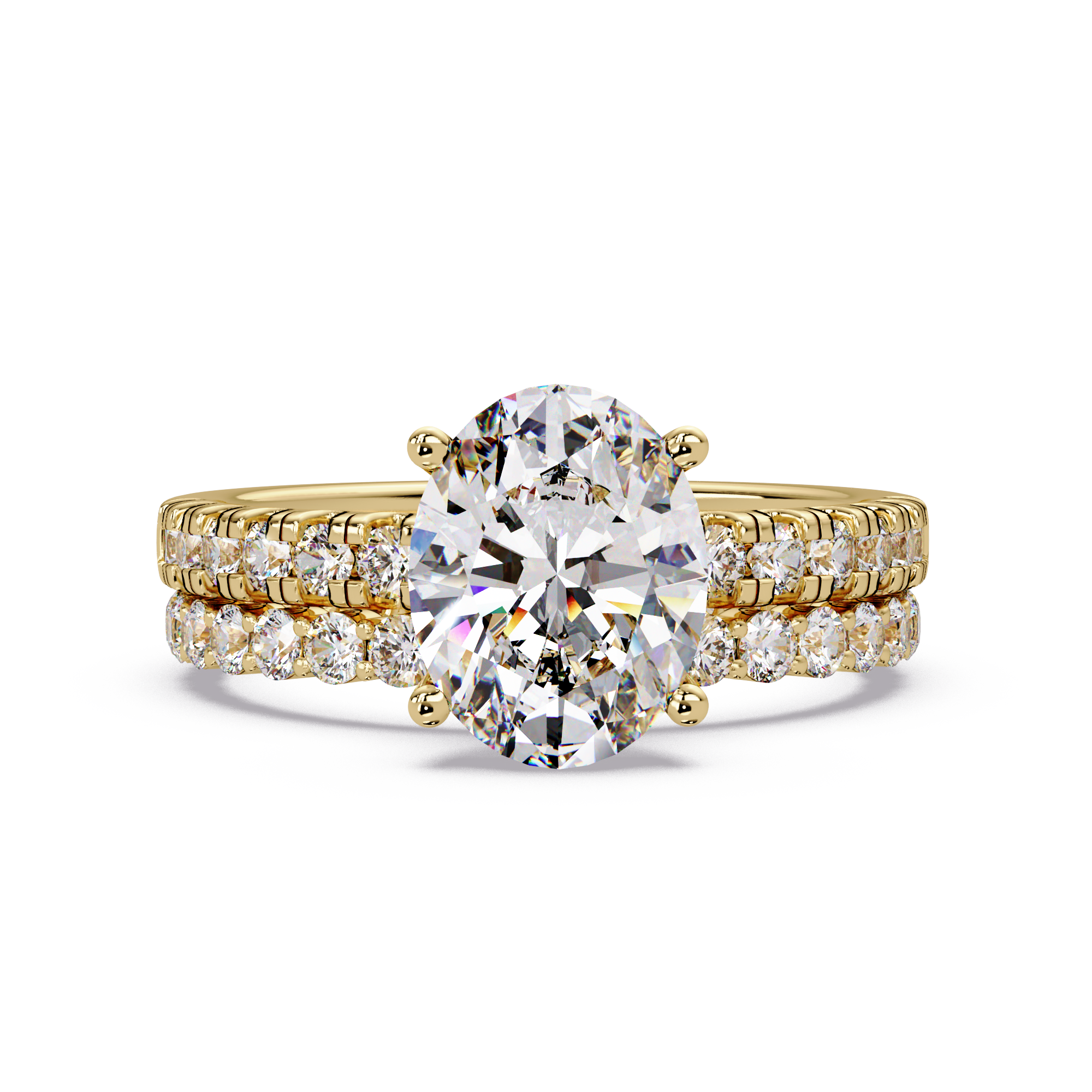 Oval Diamond Double Band