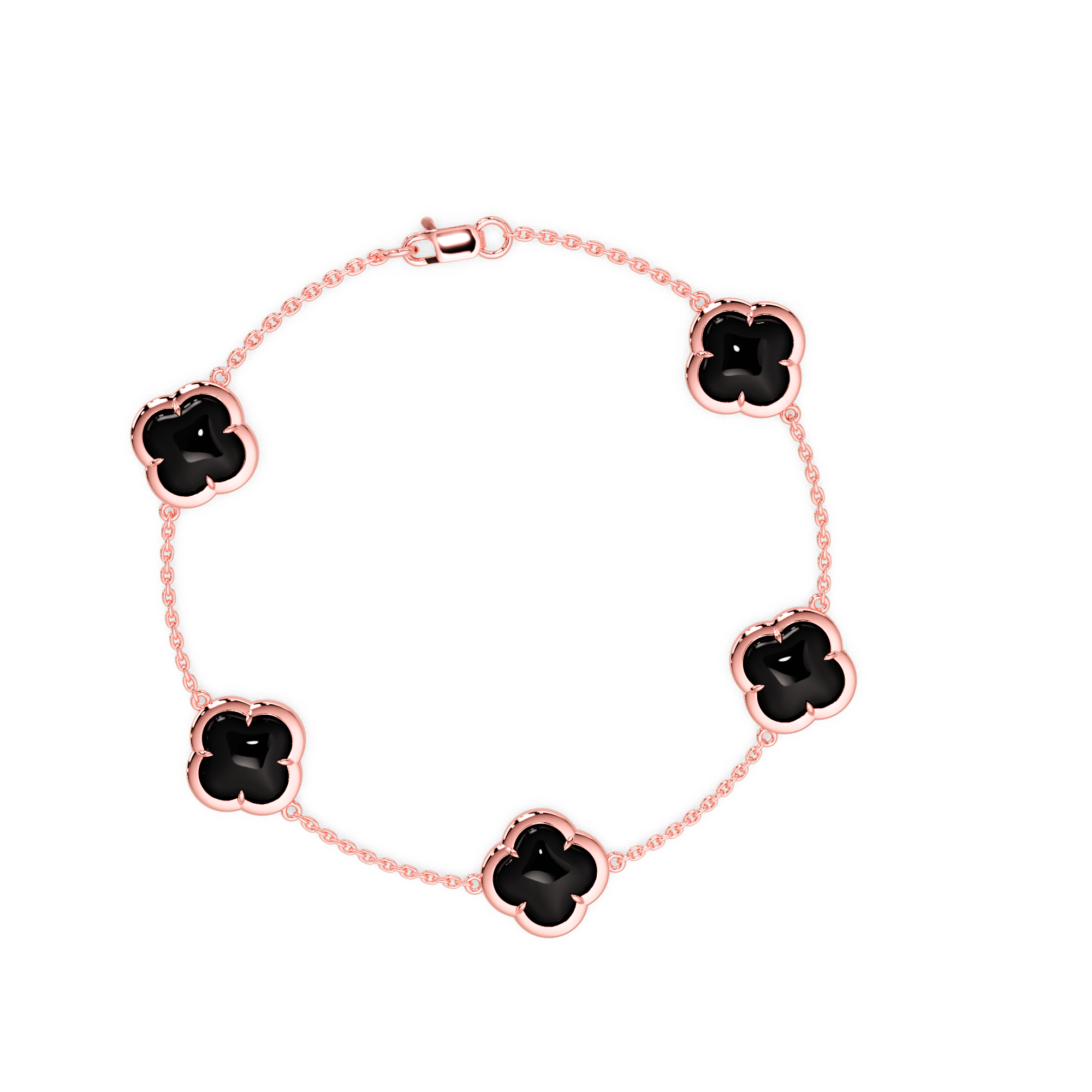 Clover And Stone Bracelet