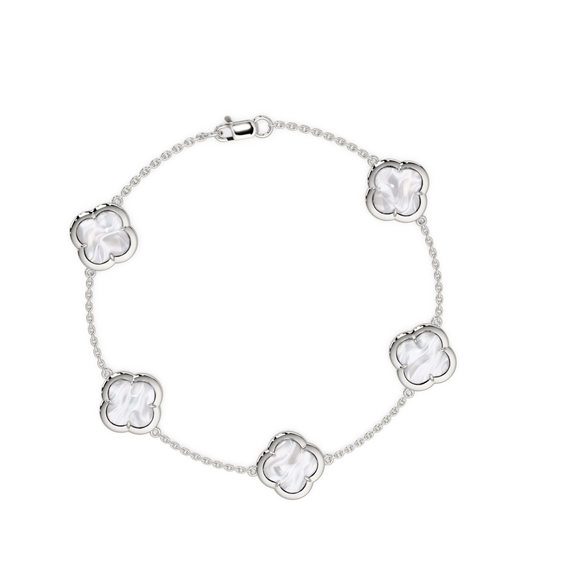 Clover And Stone Bracelet