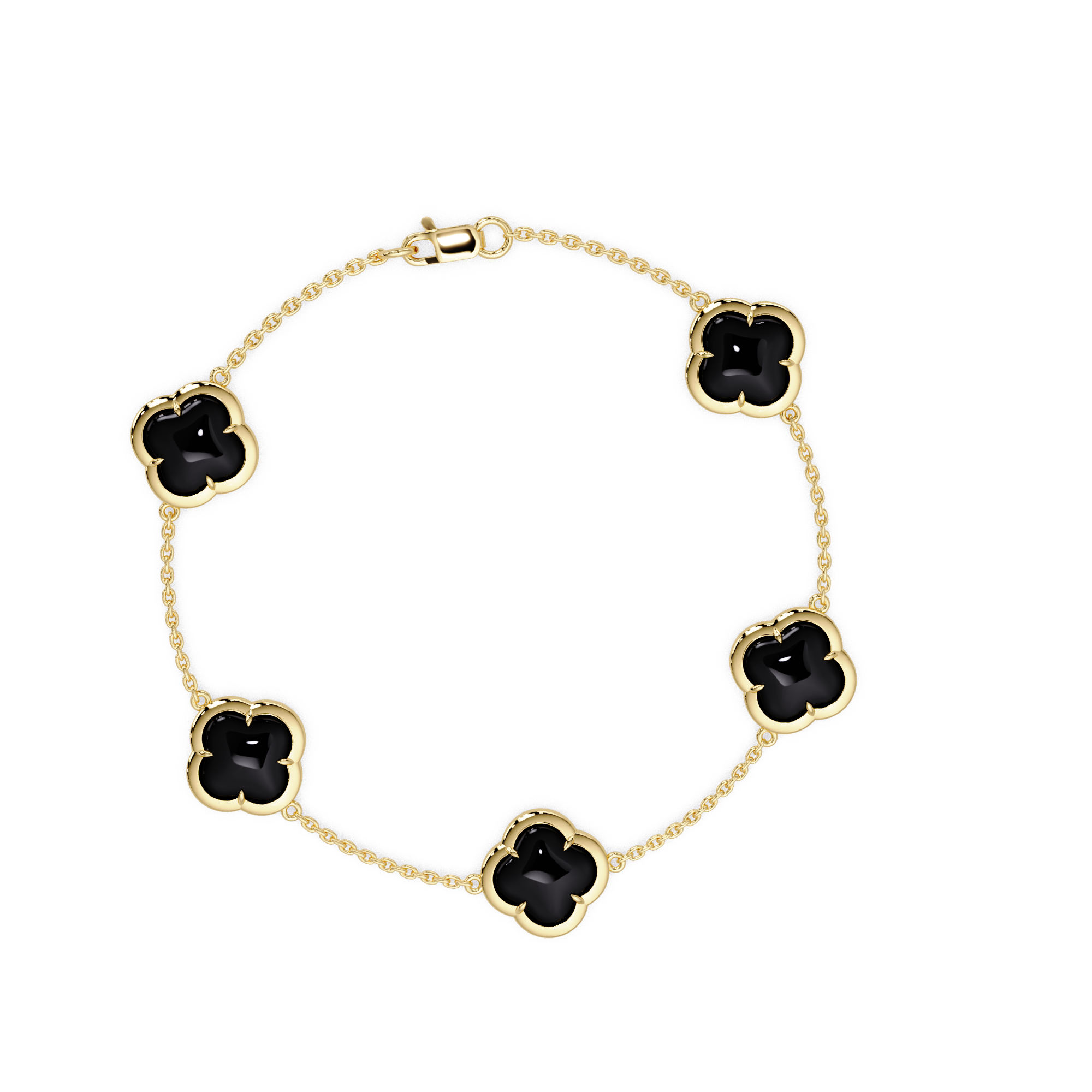 Clover And Stone Bracelet