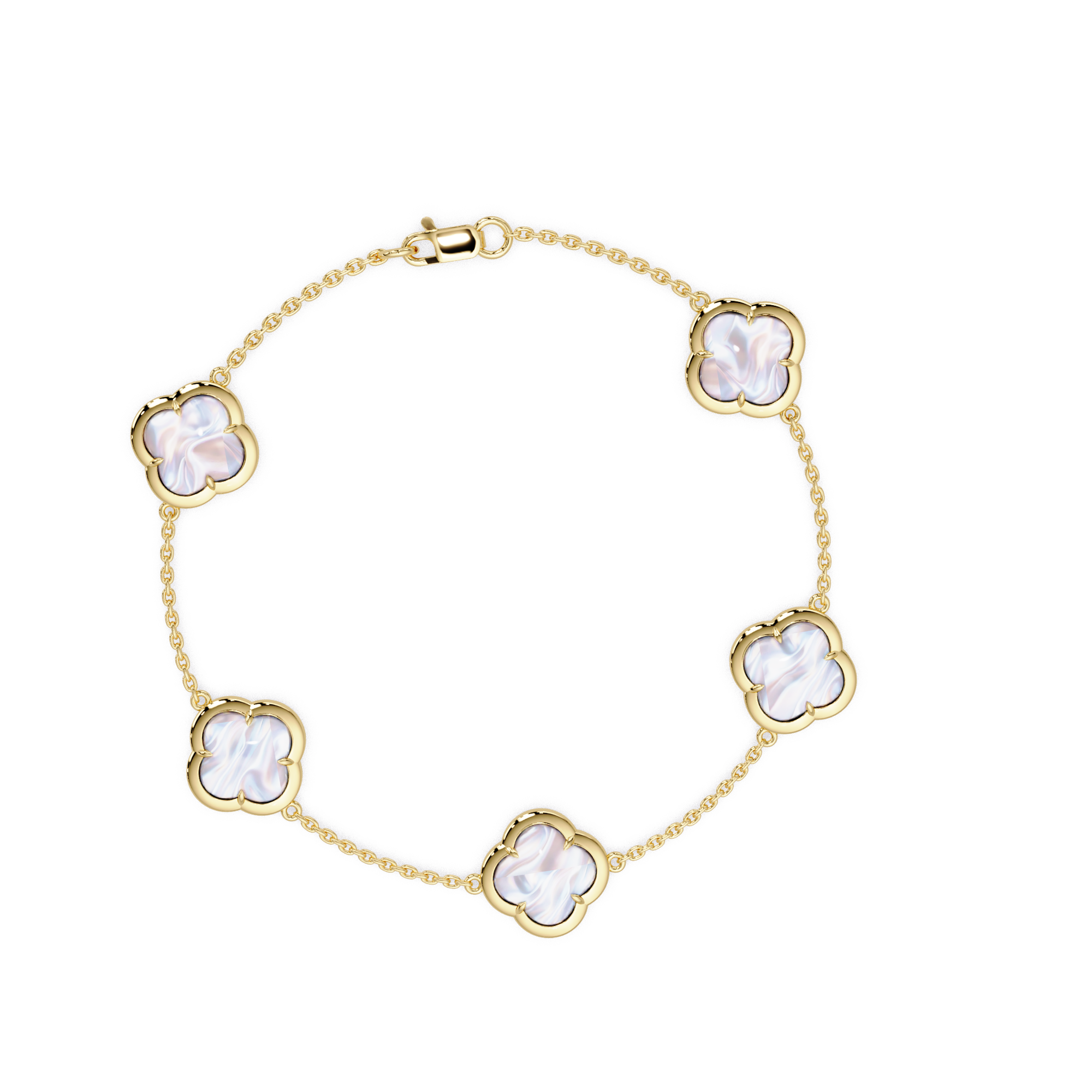 Clover And Stone Bracelet