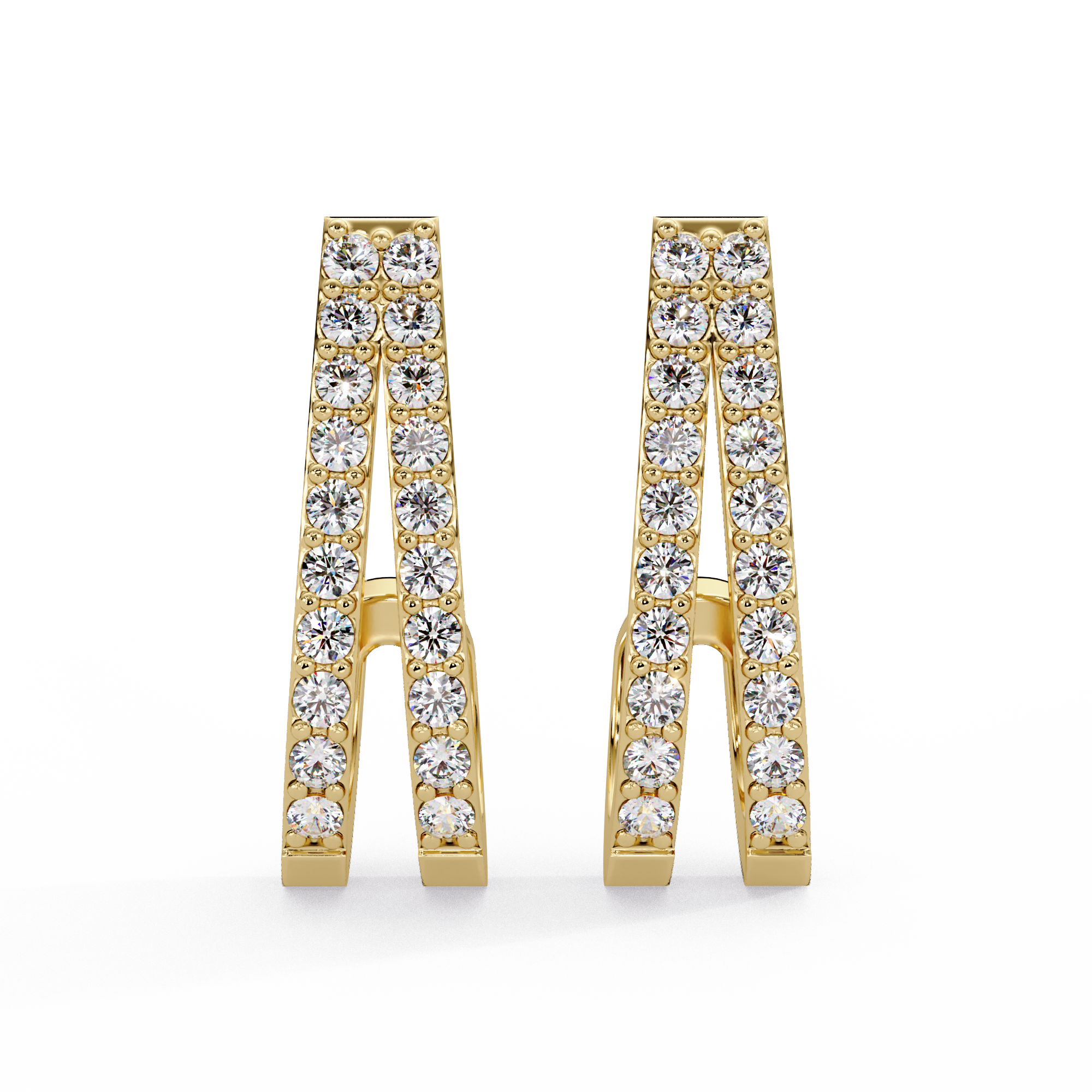 Nebula rain half hoop earrings