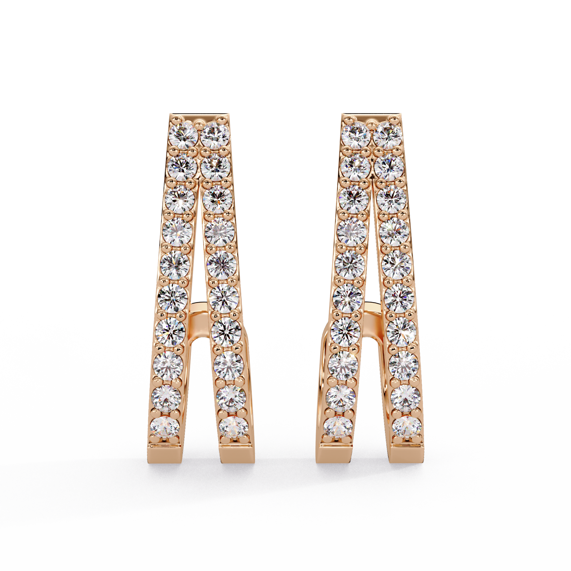 Nebula rain half hoop earrings