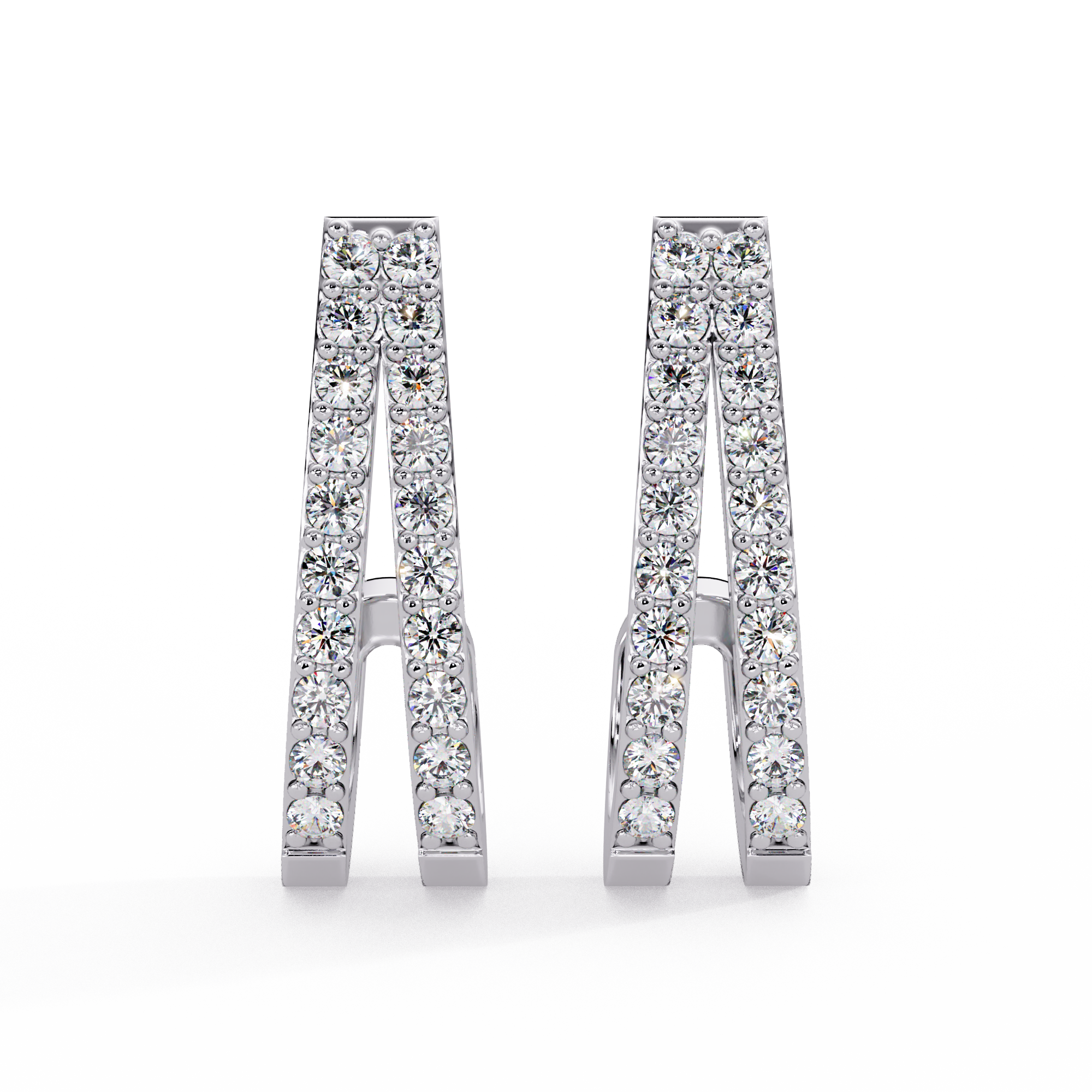 Nebula rain half hoop earrings