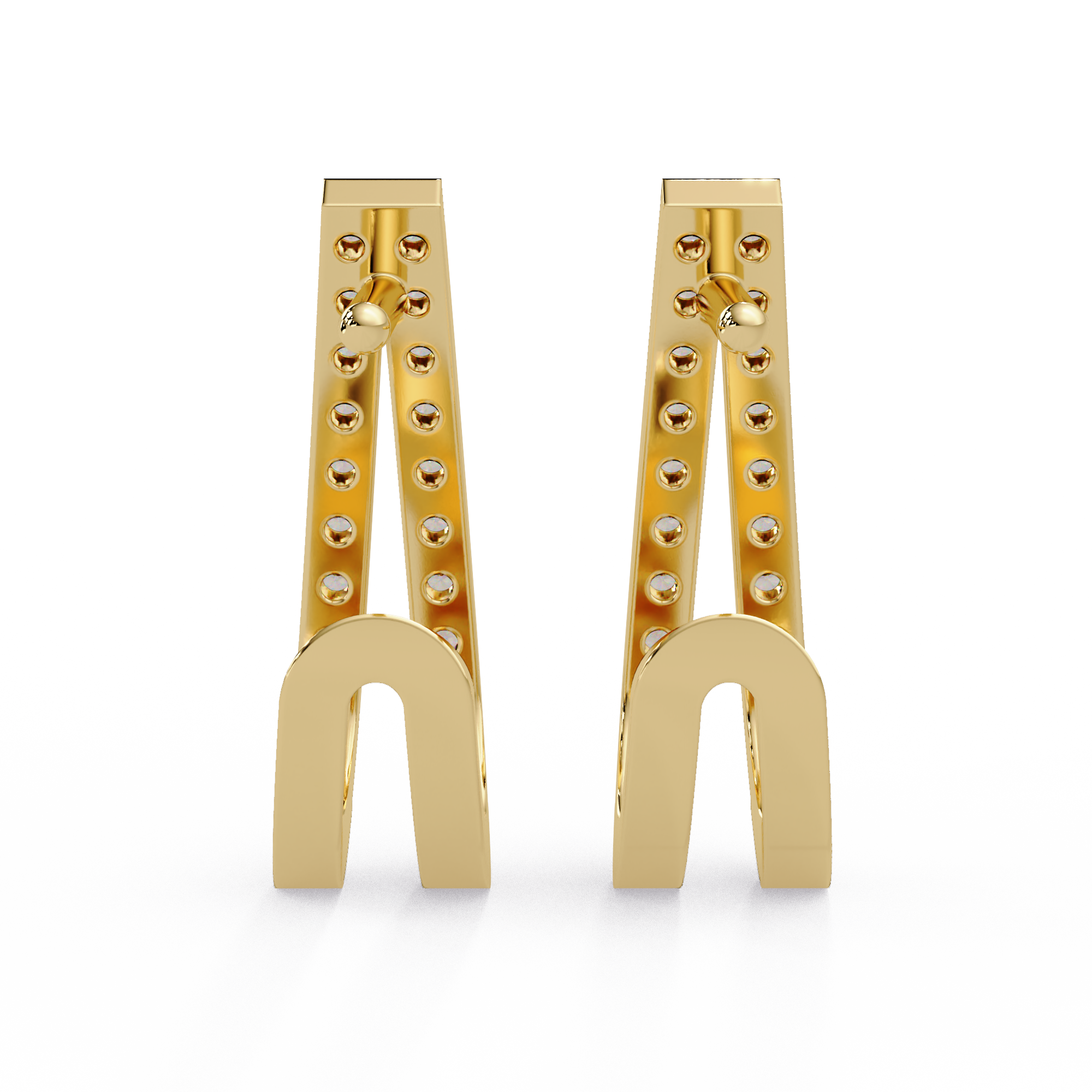 Nebula rain half hoop earrings