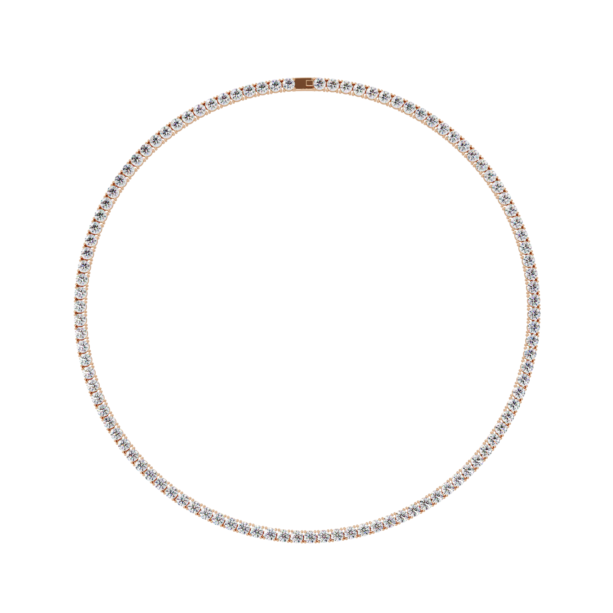 Round Diamond Infinity Necklace