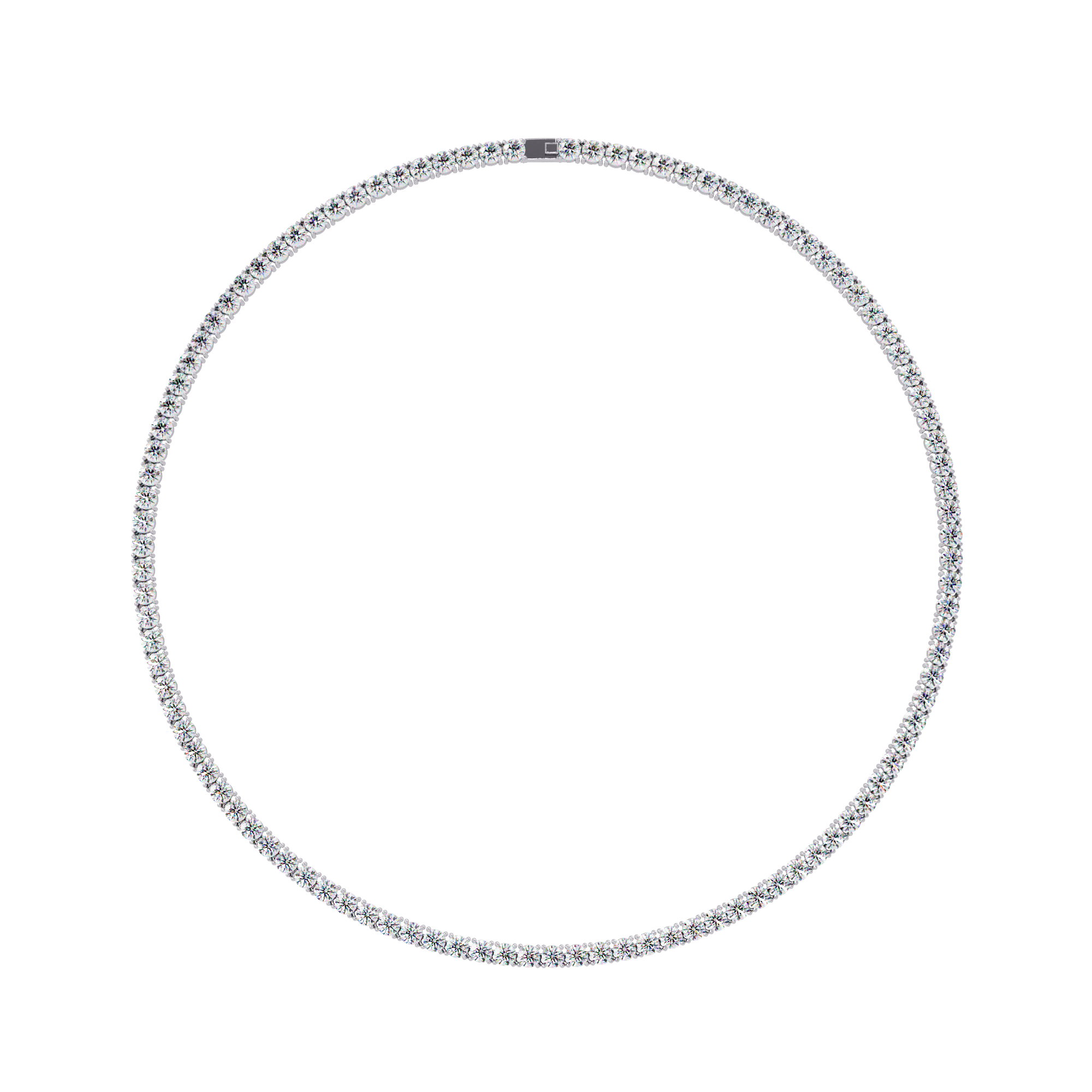 Round Diamond Infinity Necklace