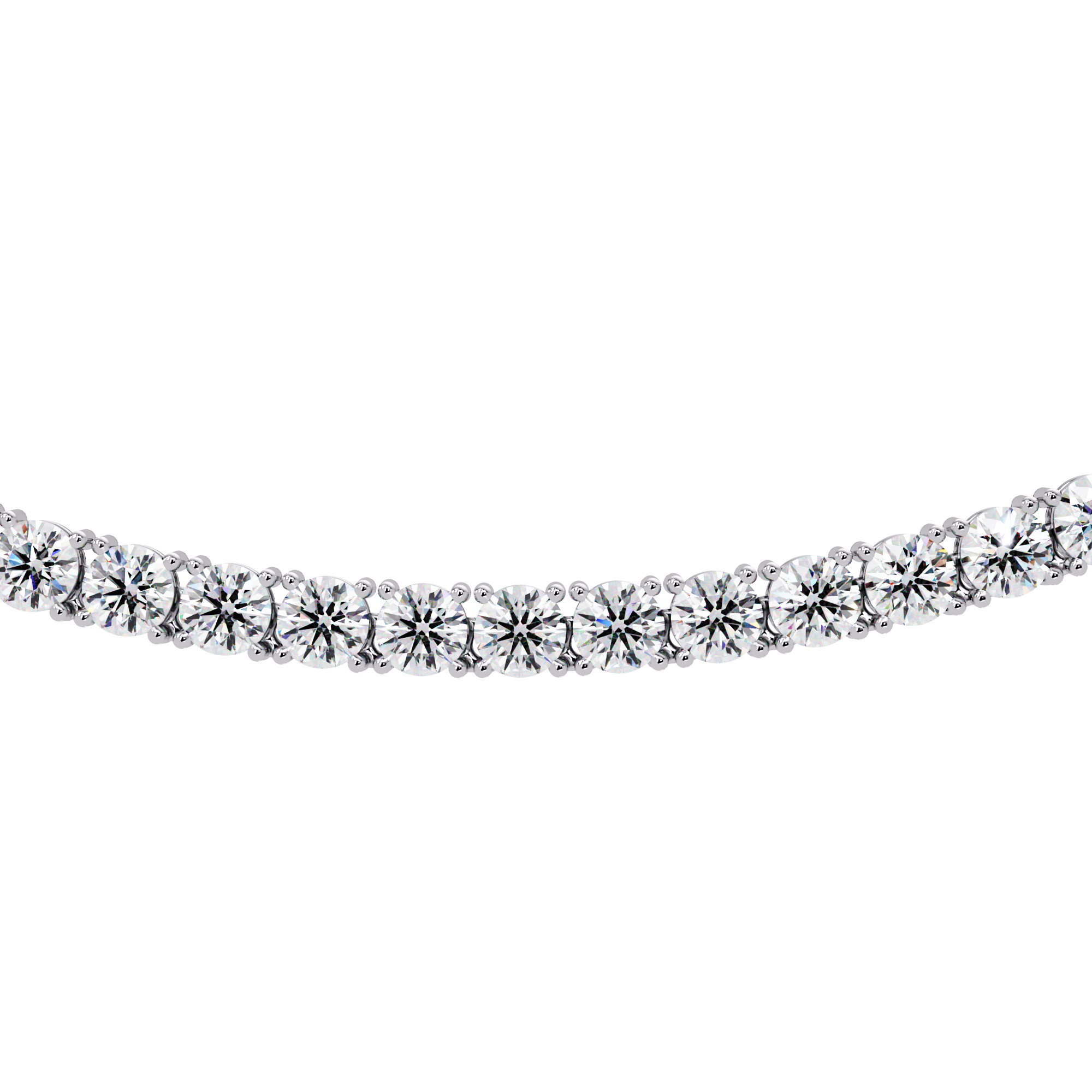 Round Diamond Infinity Necklace