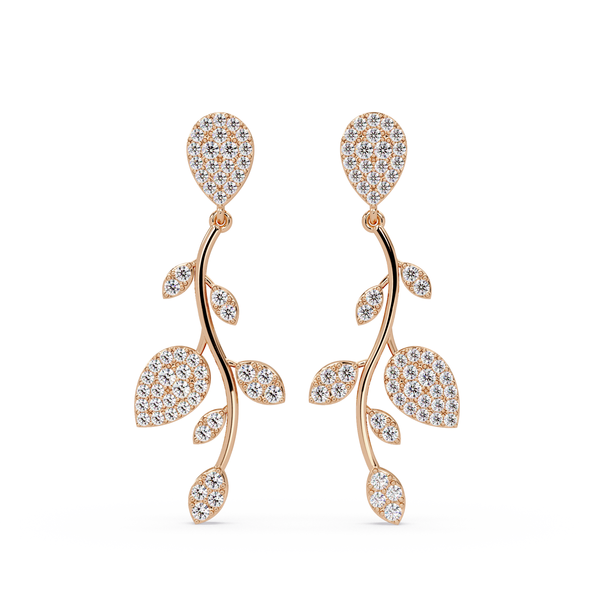 Diamond Vine Earrings