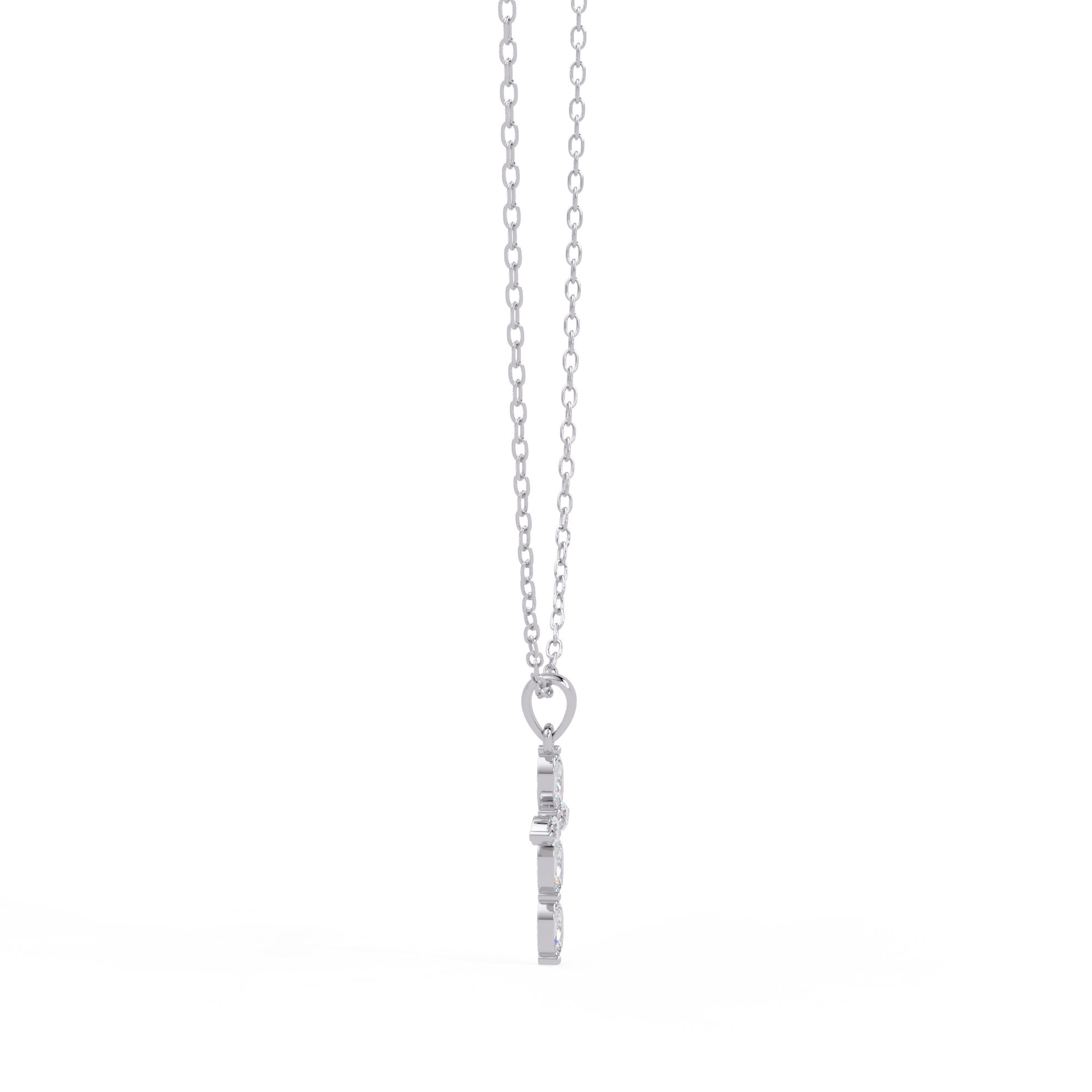 Marquise Diamond Cross Pendant