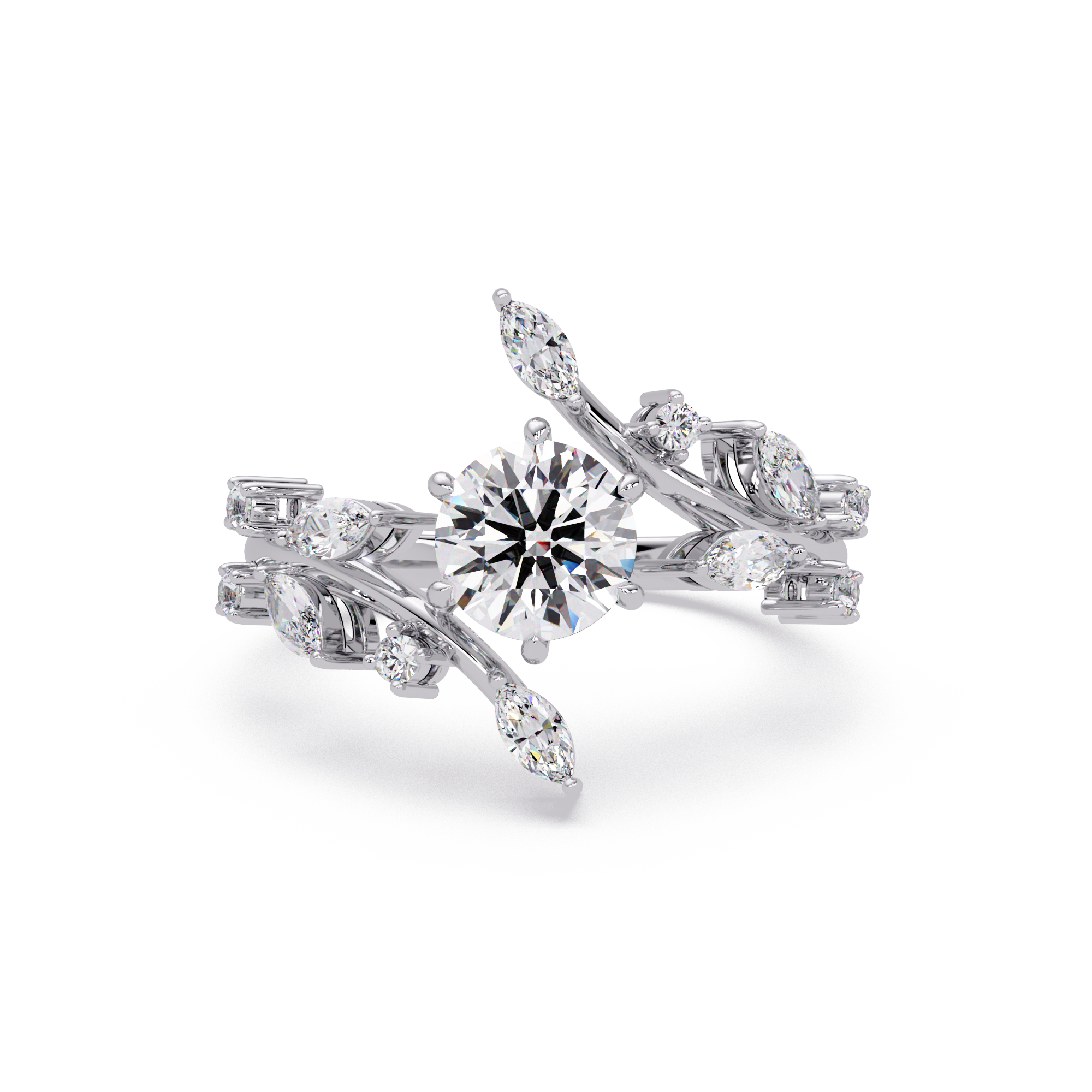 Leafy Engagement Ring