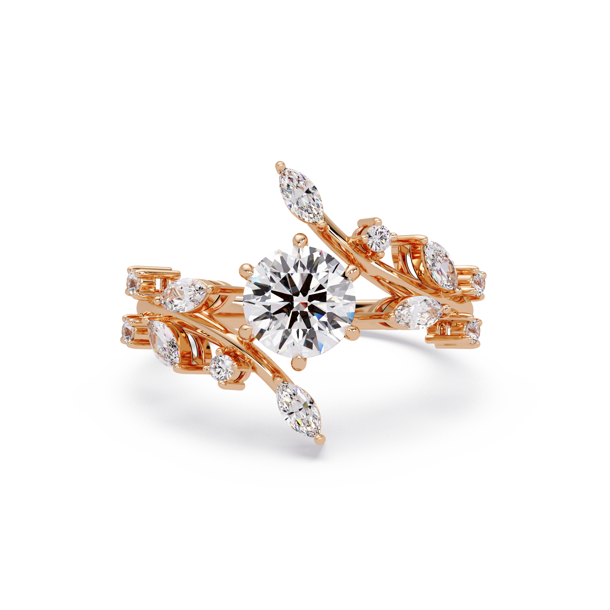 Leafy Engagement Ring