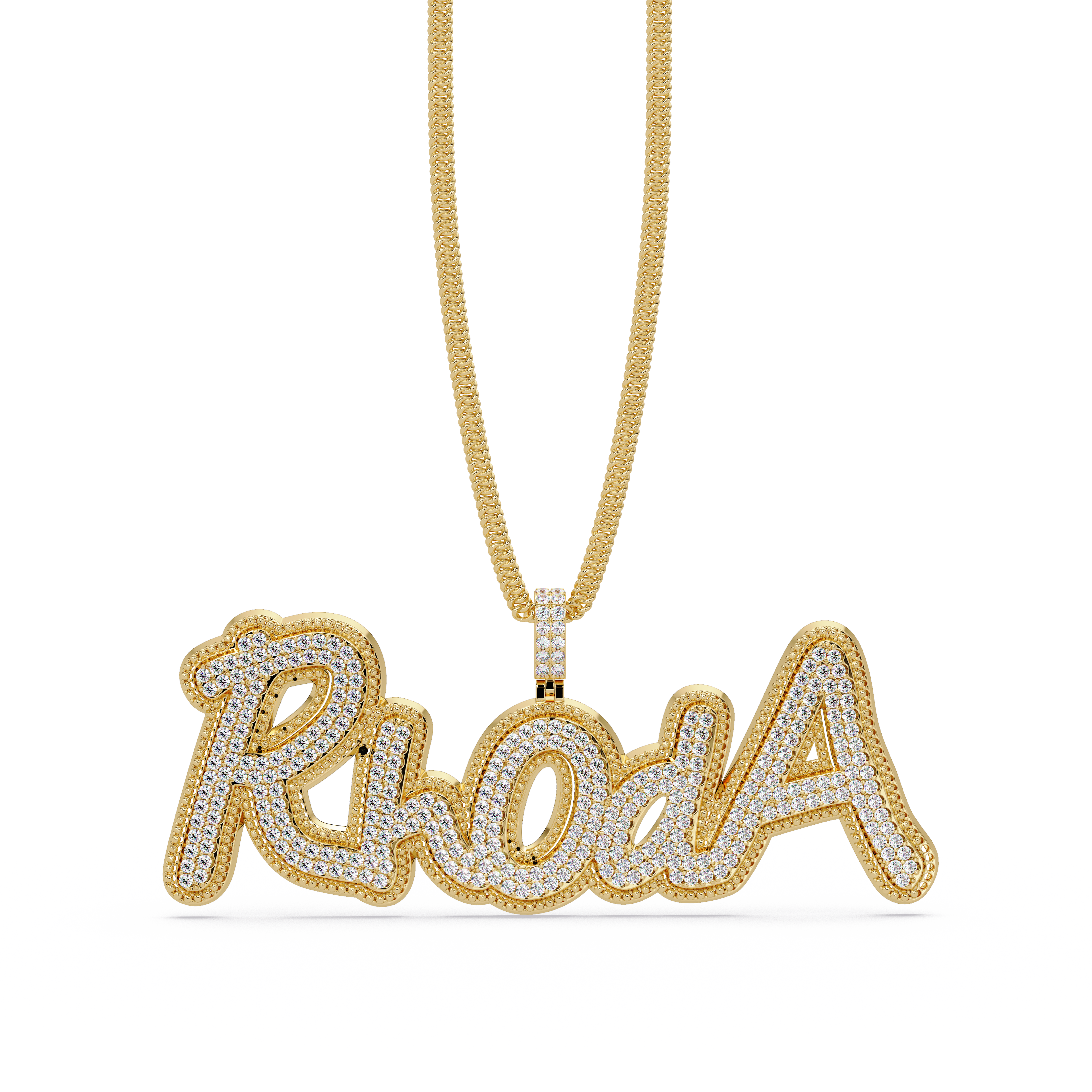 Iced-out custom name