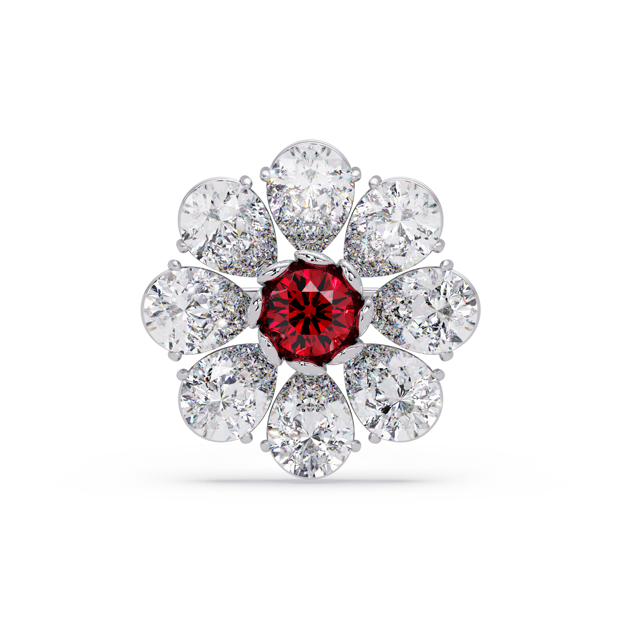 Scarlet Bloom Diamond Ring