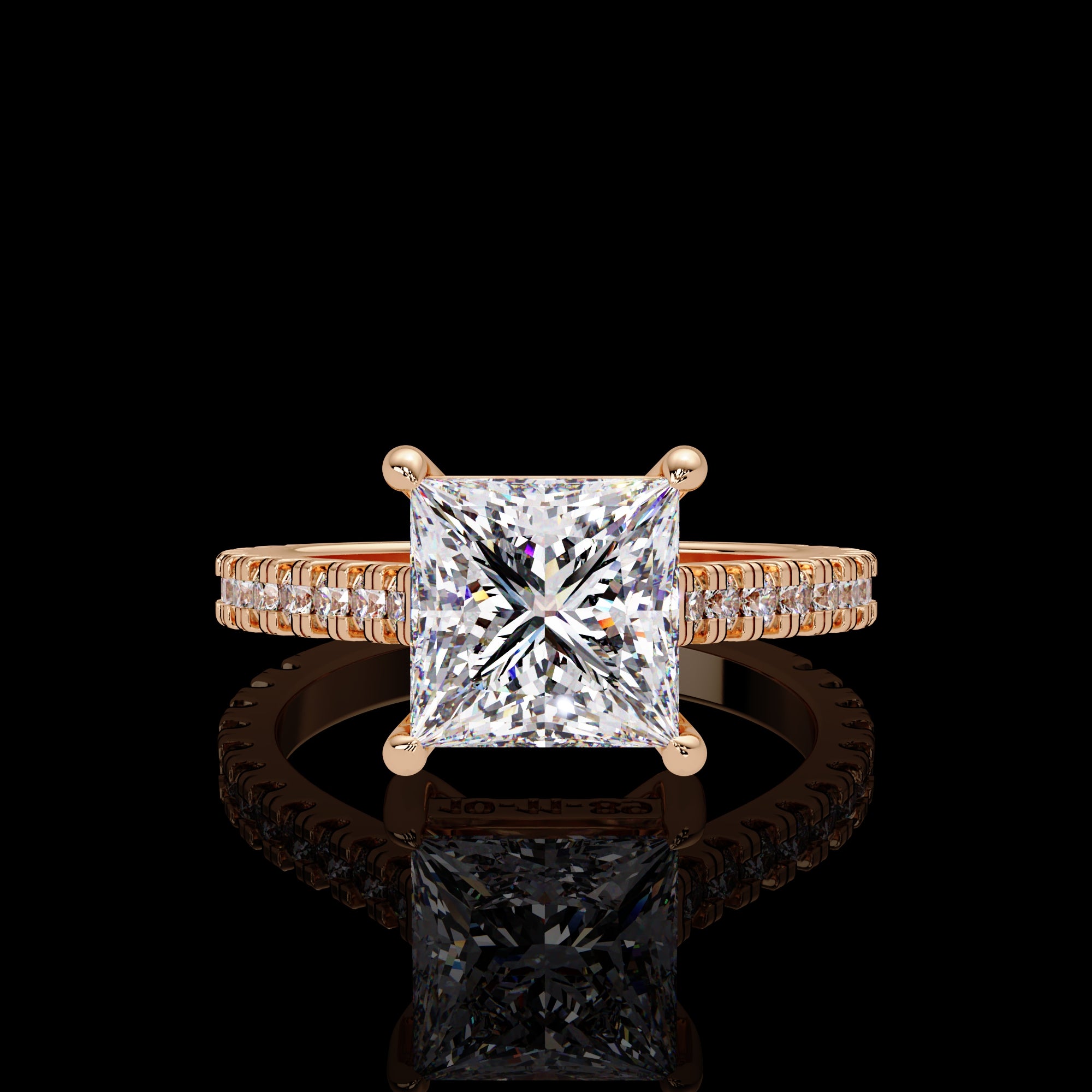Elegance Princess-Cut Diamond Ring