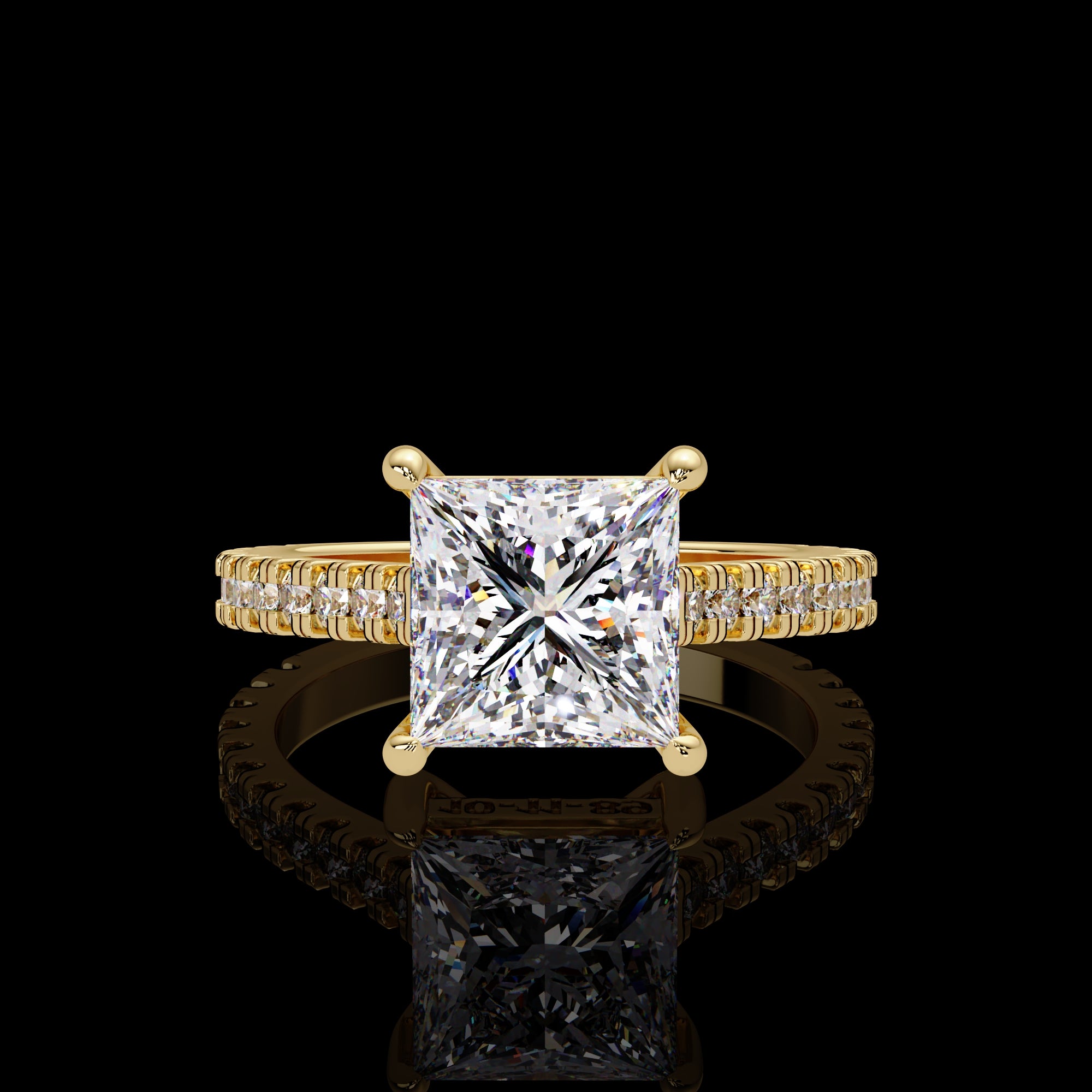 Elegance Princess-Cut Diamond Ring