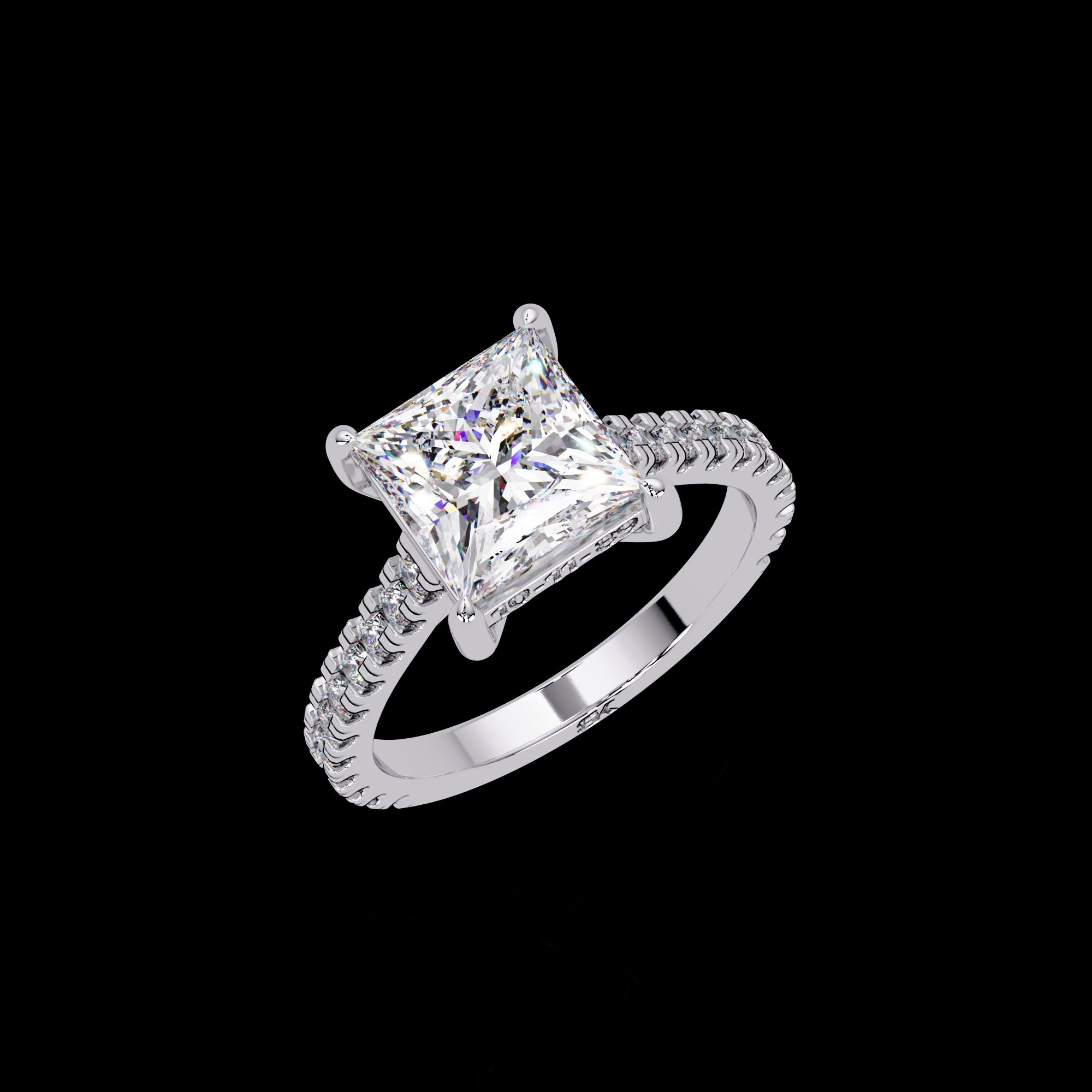 Elegance Princess-Cut Diamond Ring