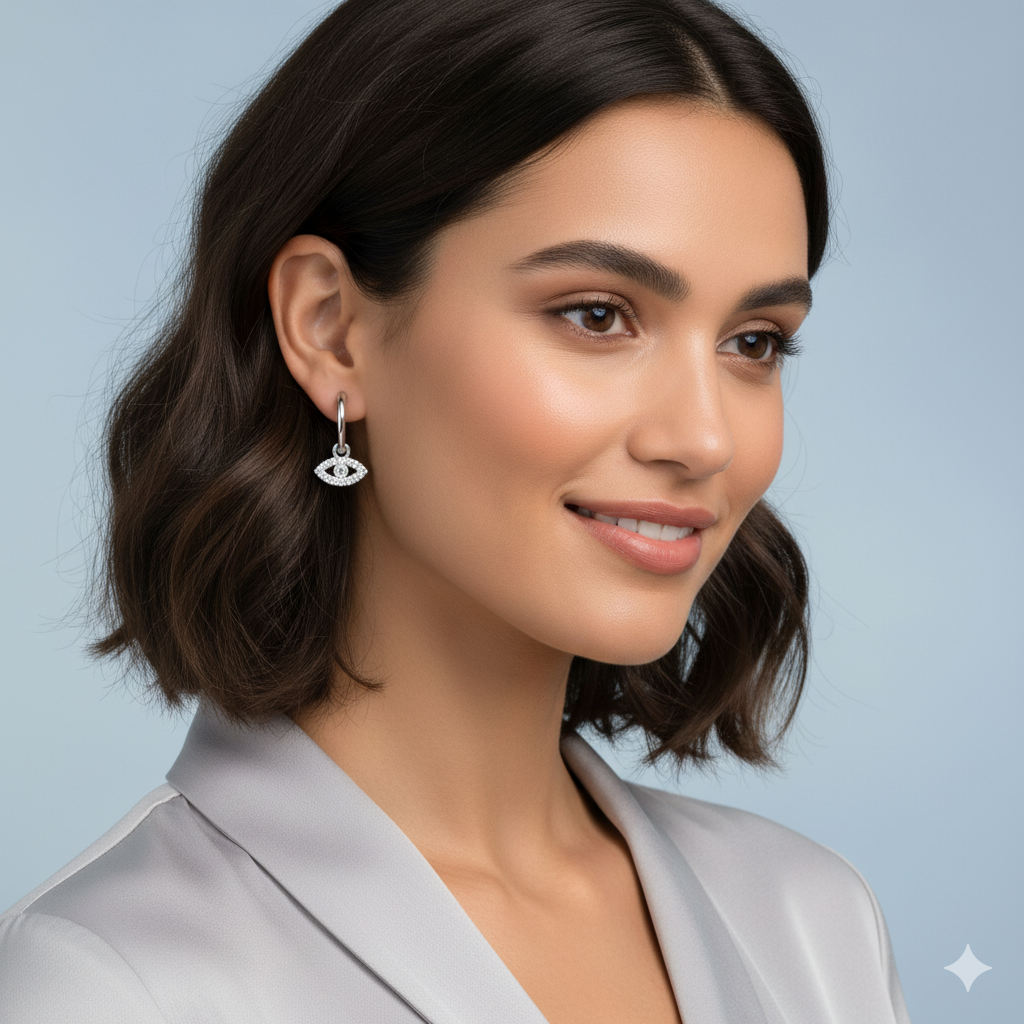 Evil Eye Hoop Earrings
