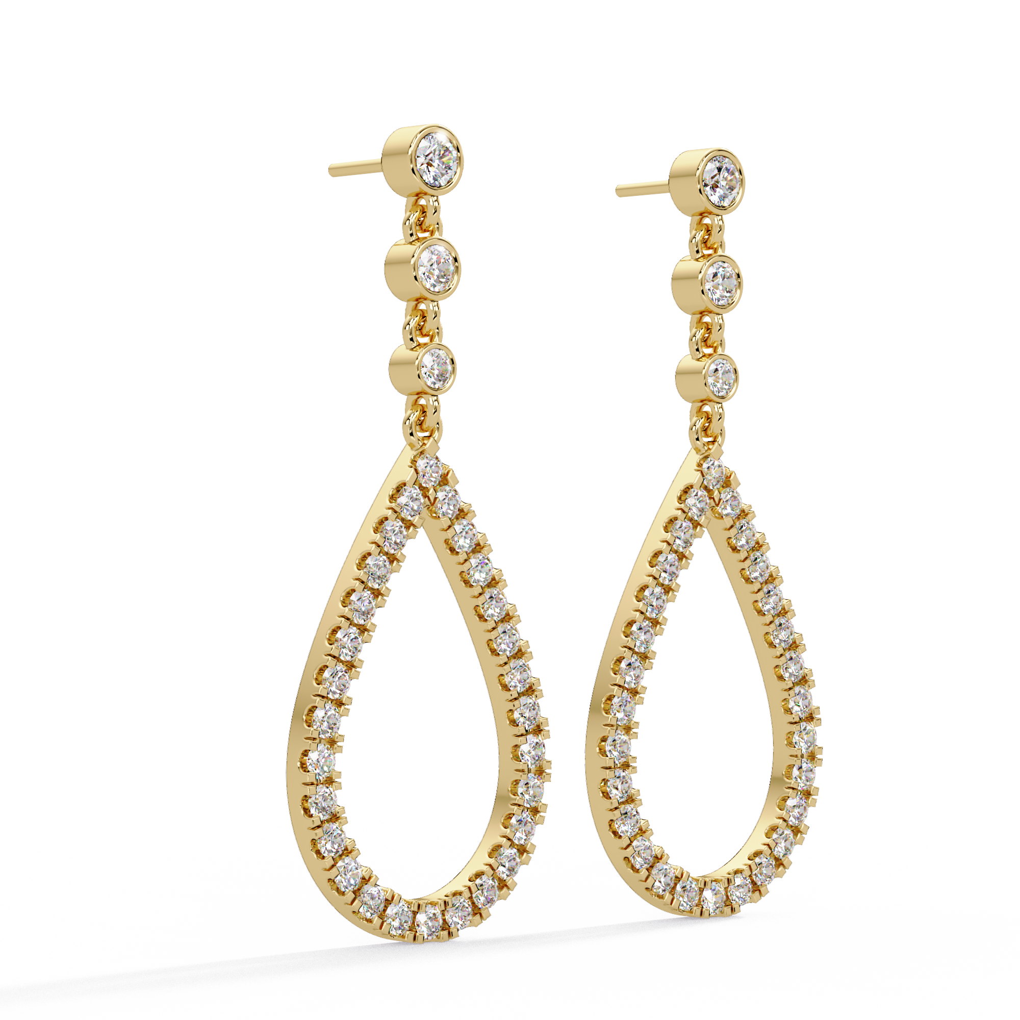 Aurora Halo Drop Earrings