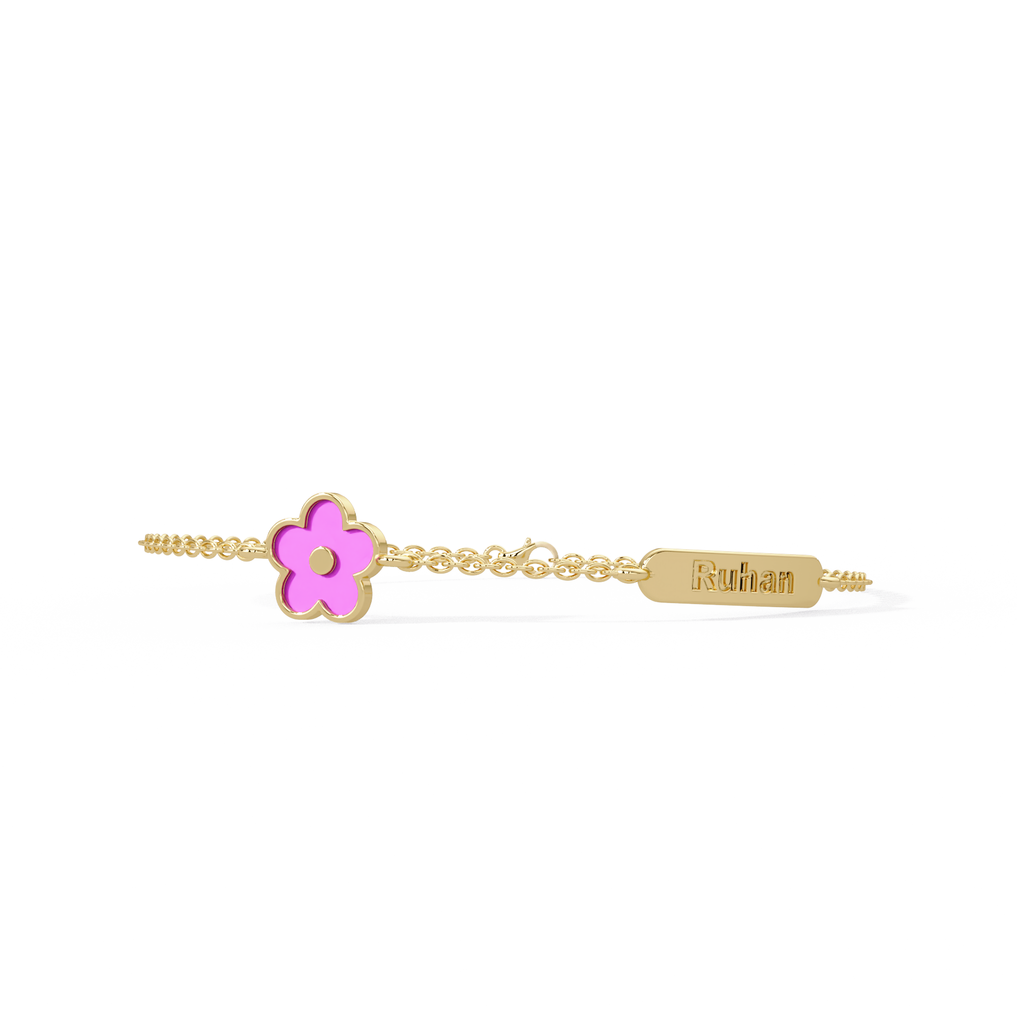 Pink Flower Kids Bracelet