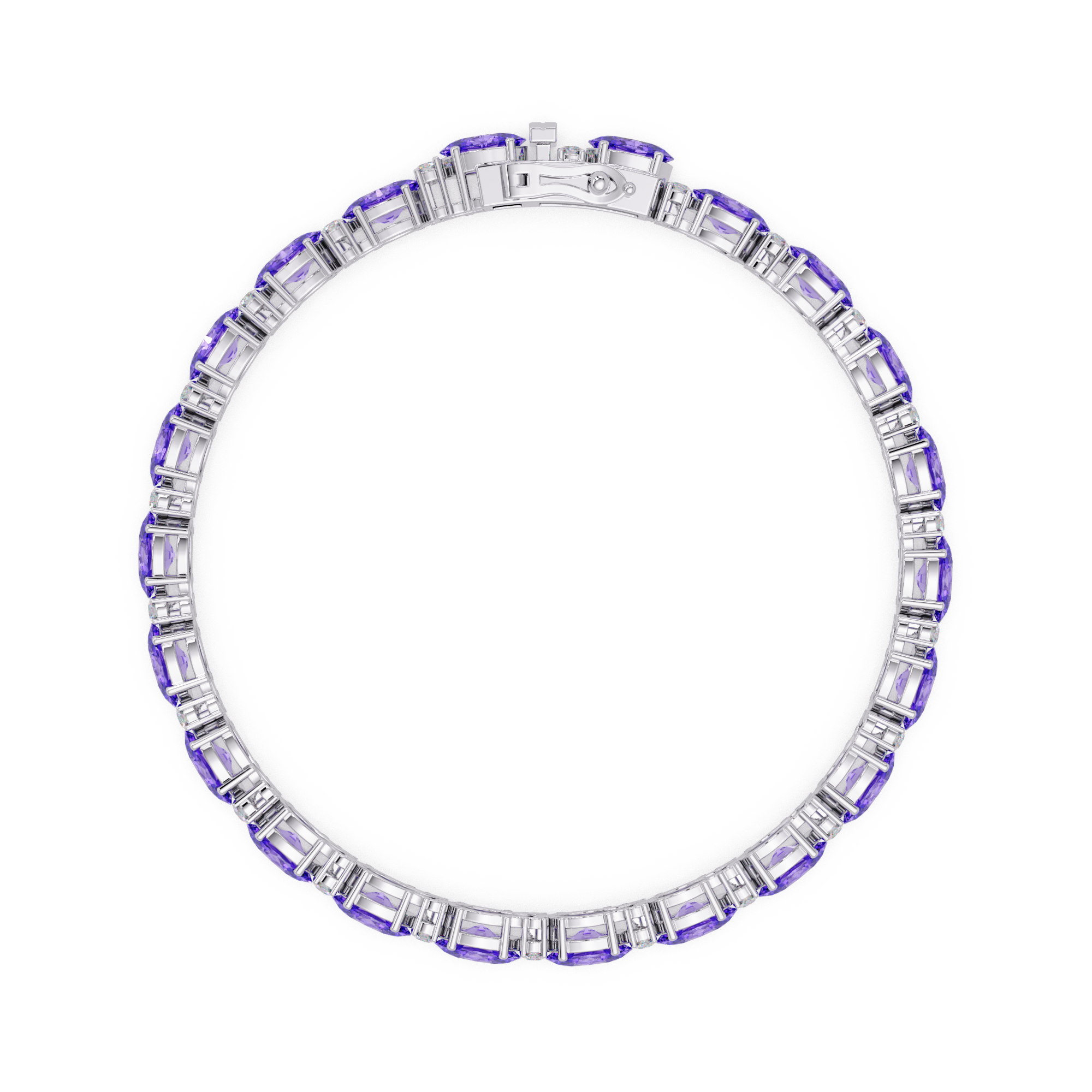 Blue Tennis Bracelet