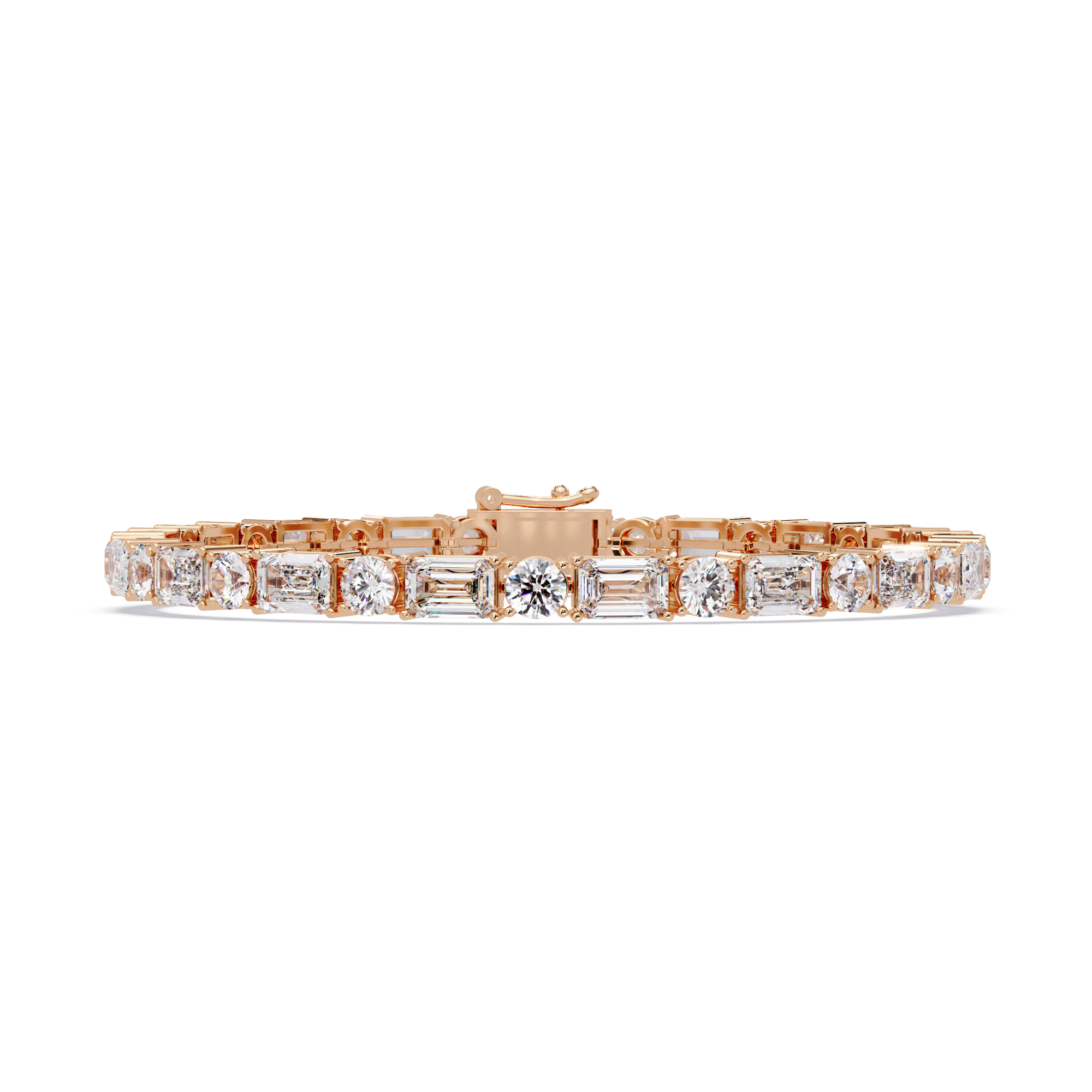 Round and Emerald Tennis Bracelet