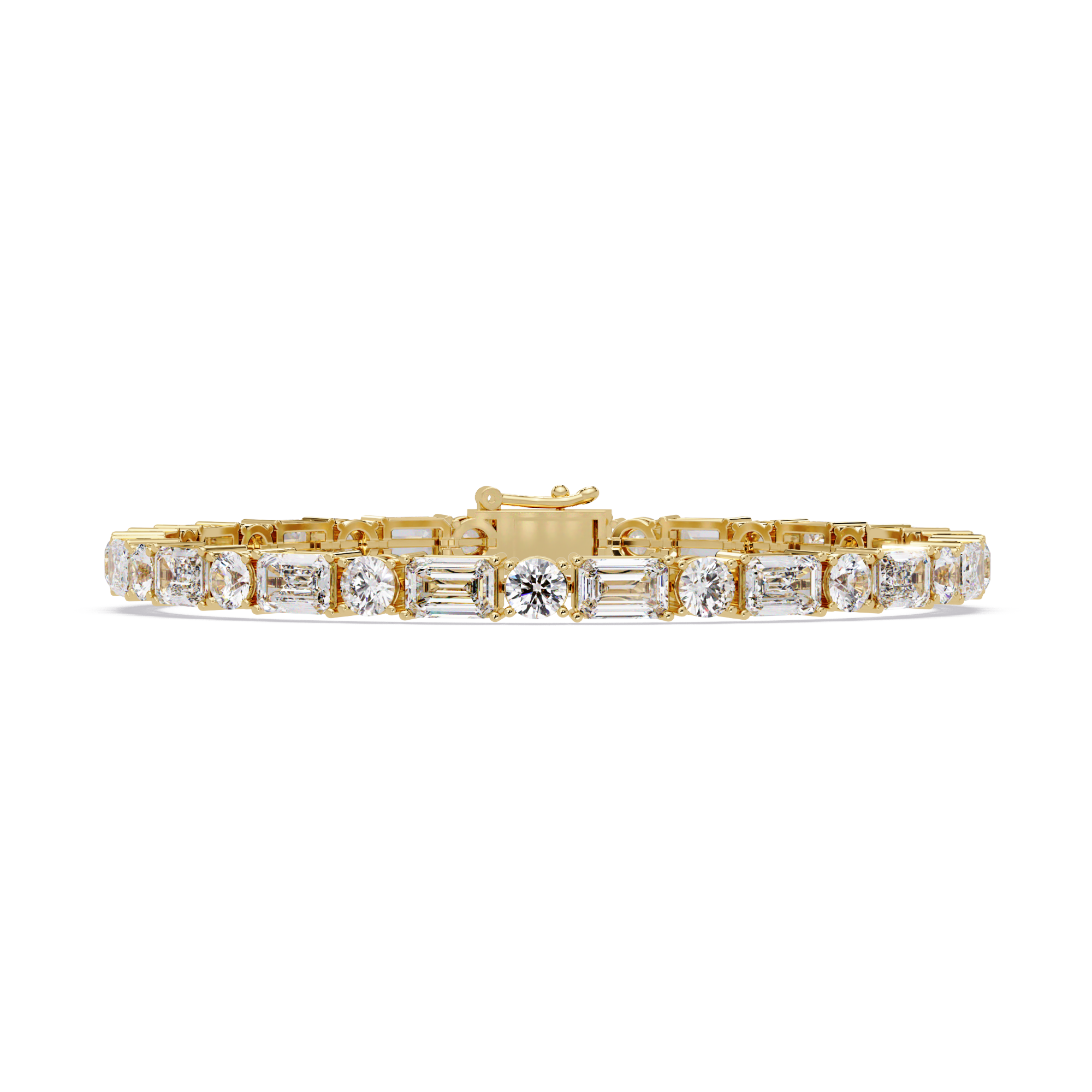 Round and Emerald Tennis Bracelet