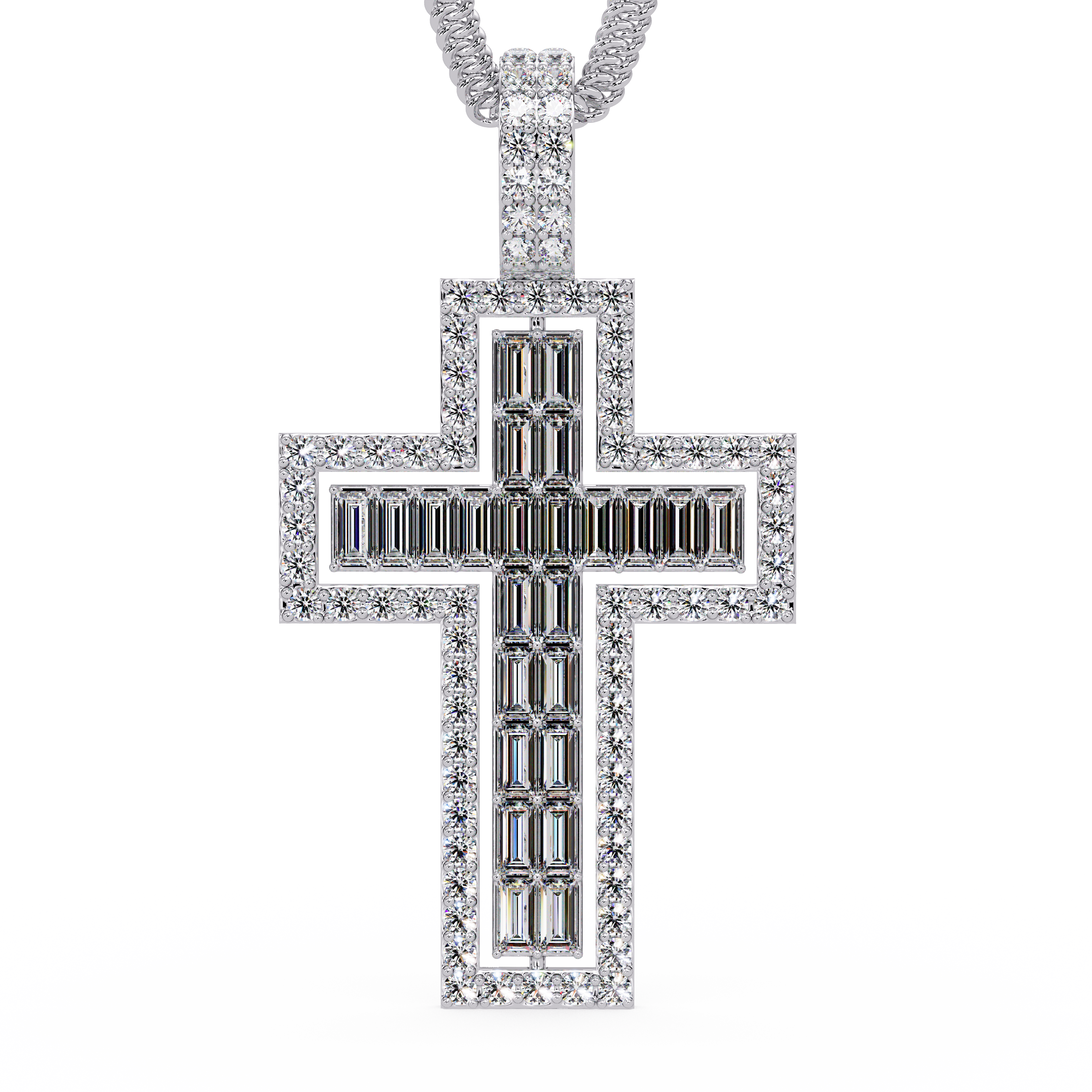 Emarald Cross Pendant