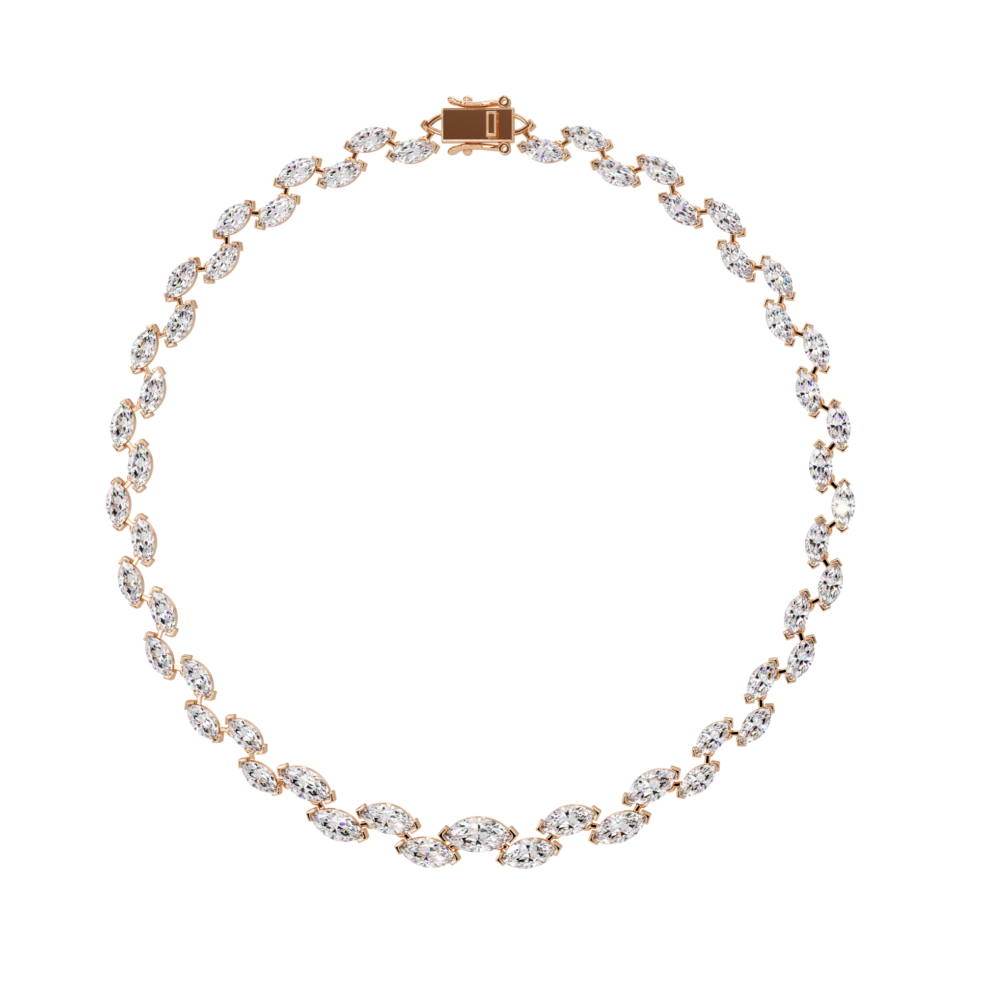 Marquise Diamond Tennis Necklace