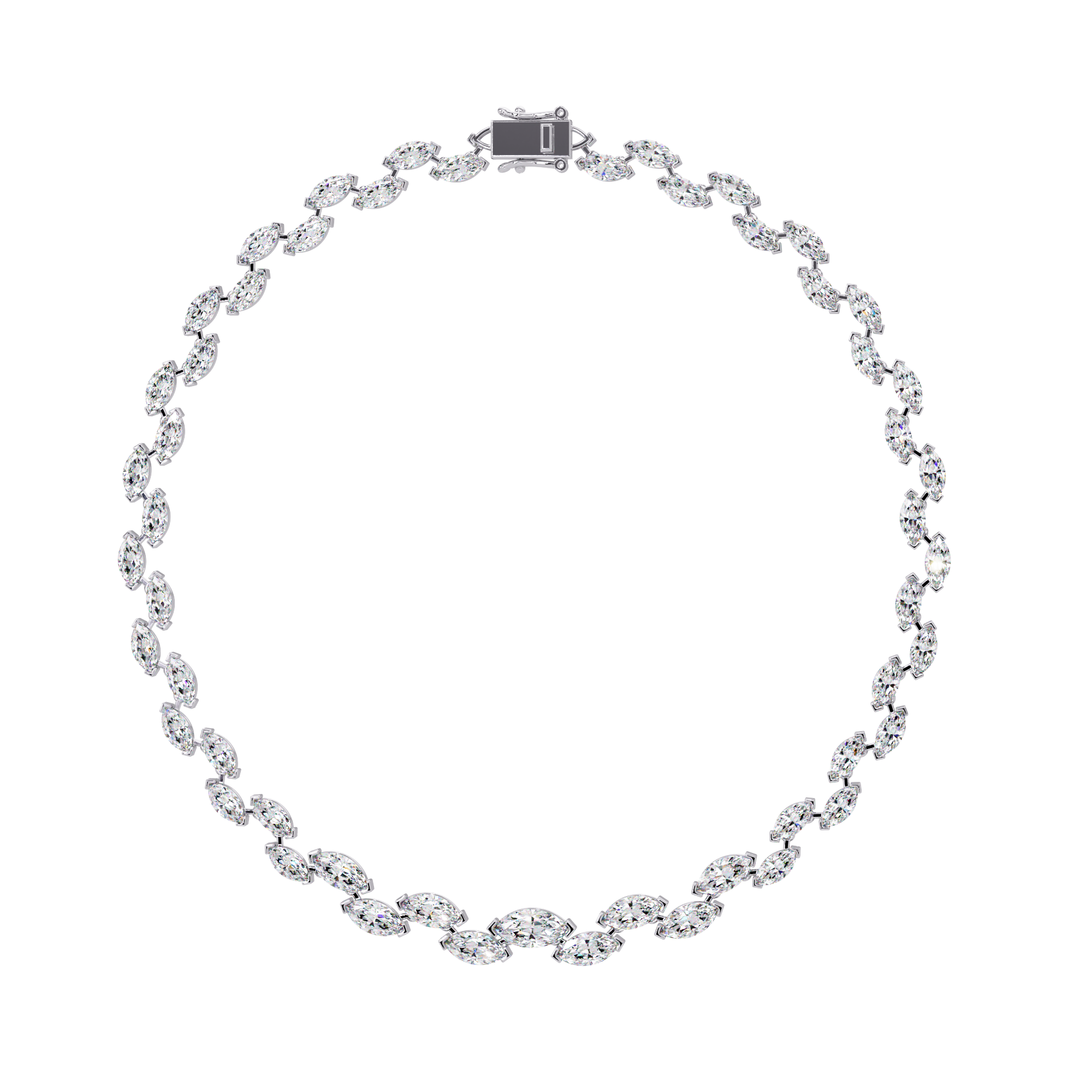 Marquise Diamond Tennis Necklace