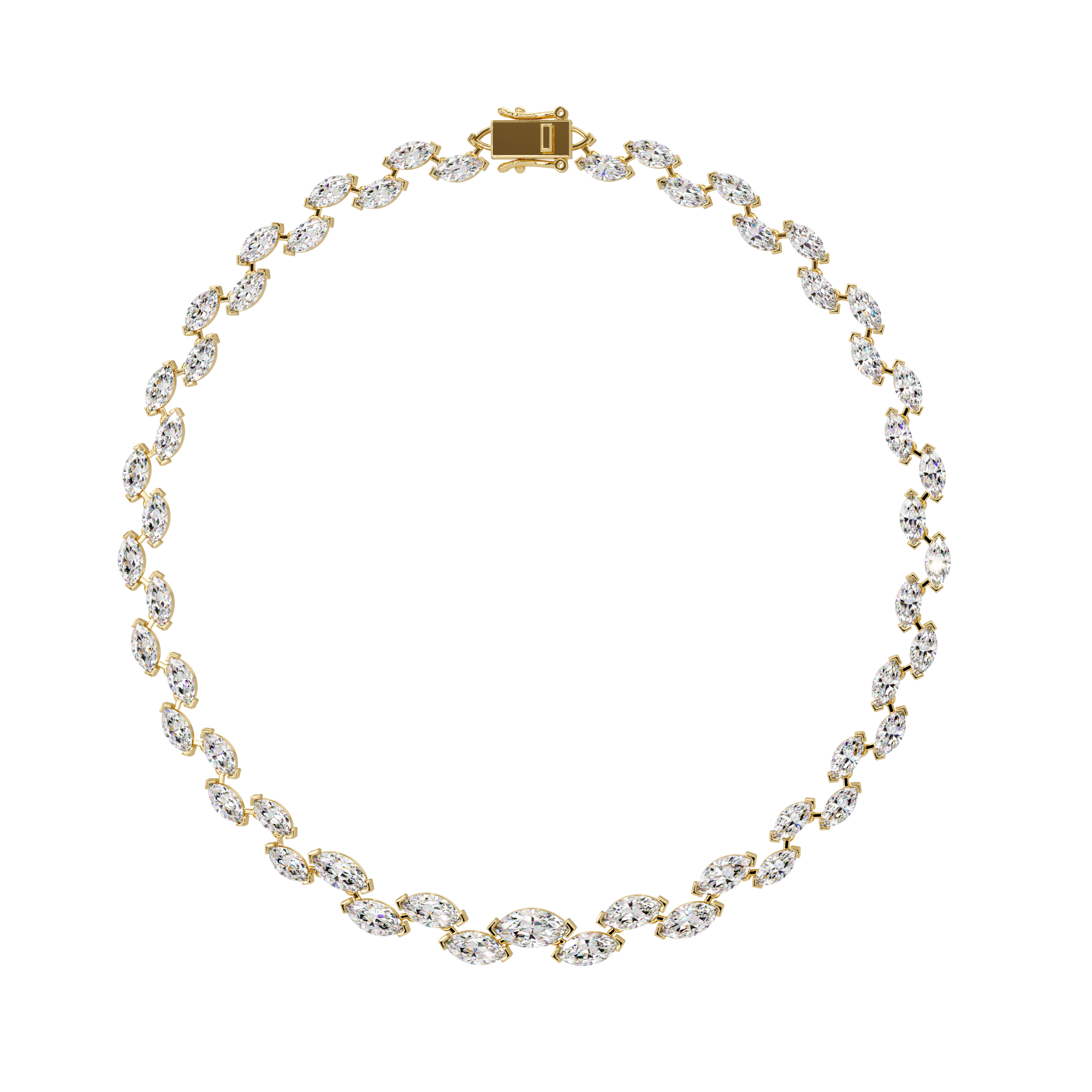 Marquise Diamond Tennis Necklace