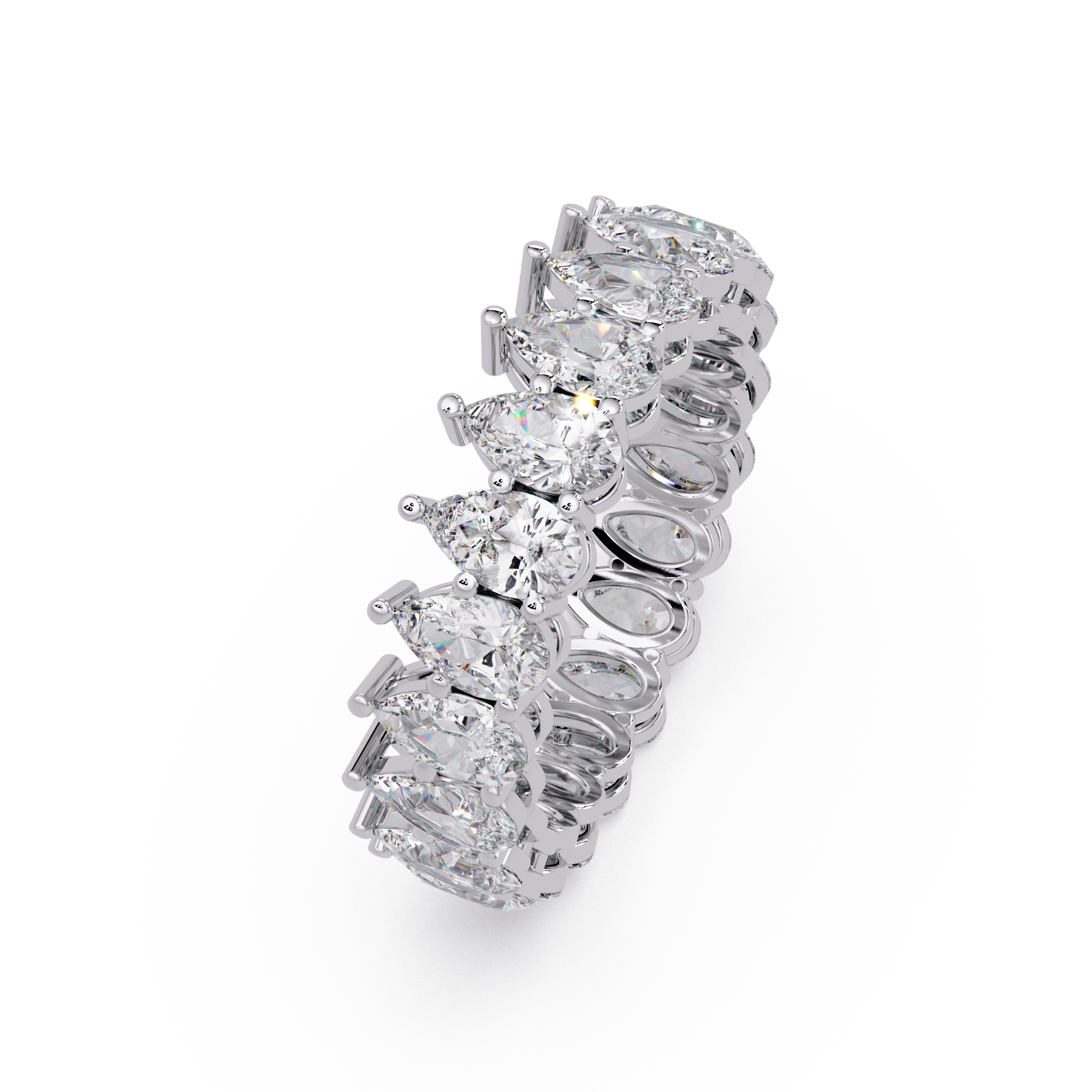 Pear Diamond Promise Ring