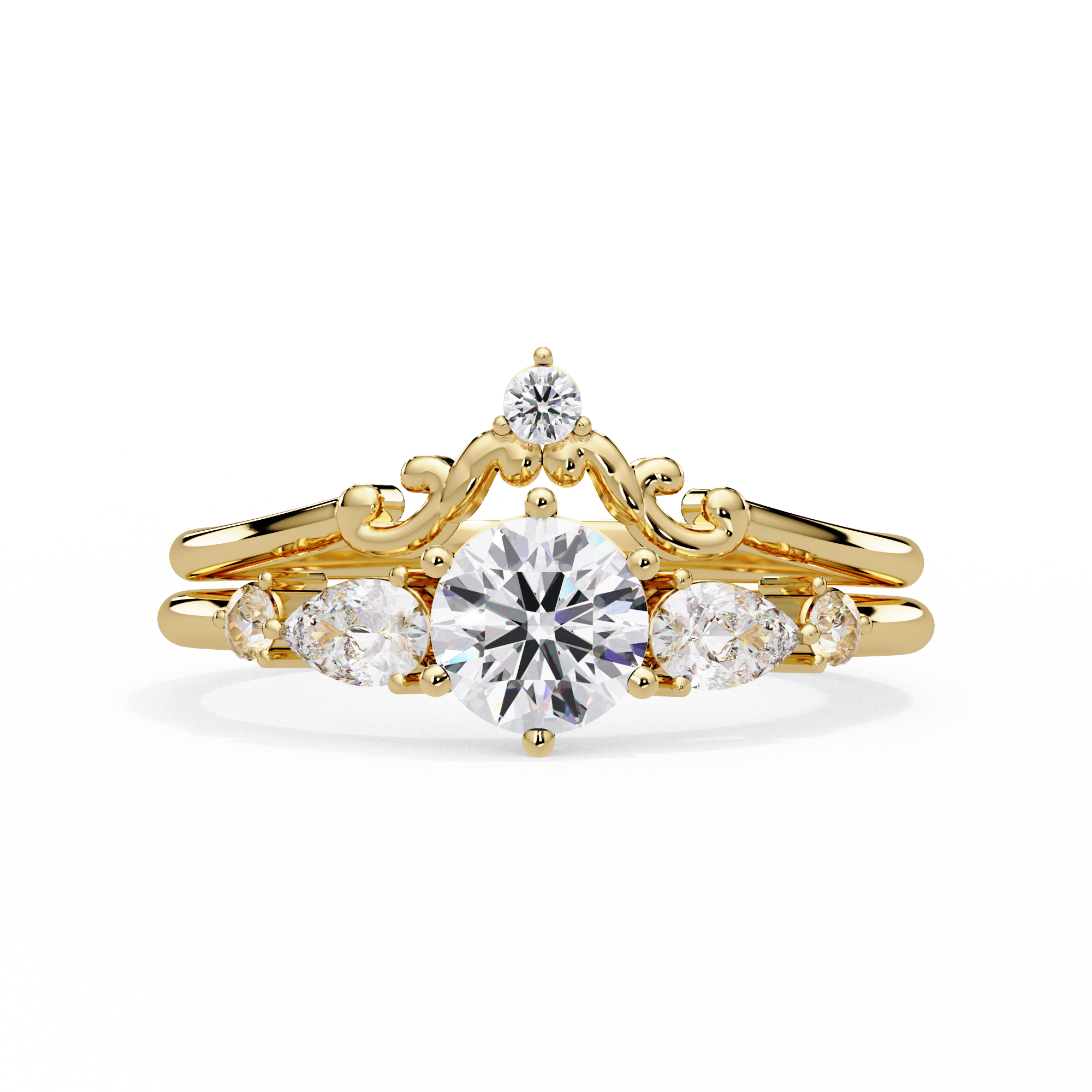 Royal Tiara Engagement Ring