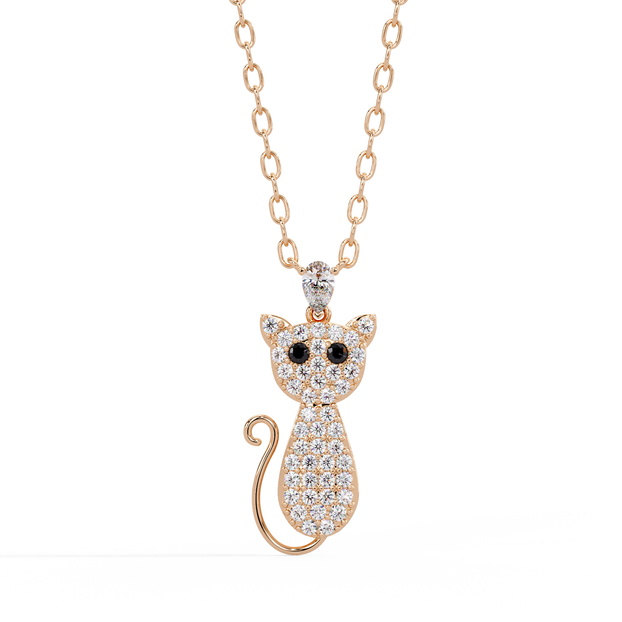Cat Diamond Pendant