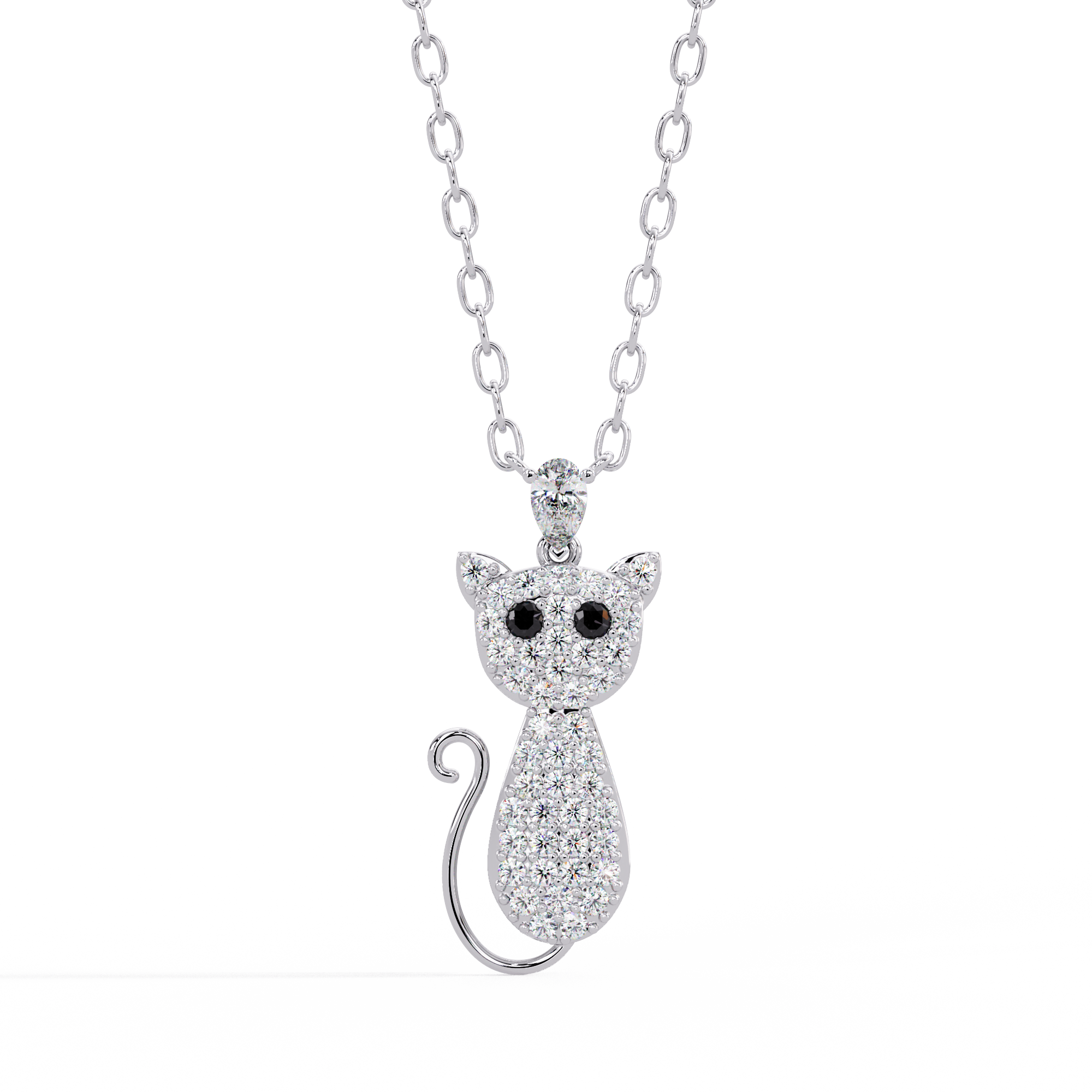 Cat Diamond Pendant