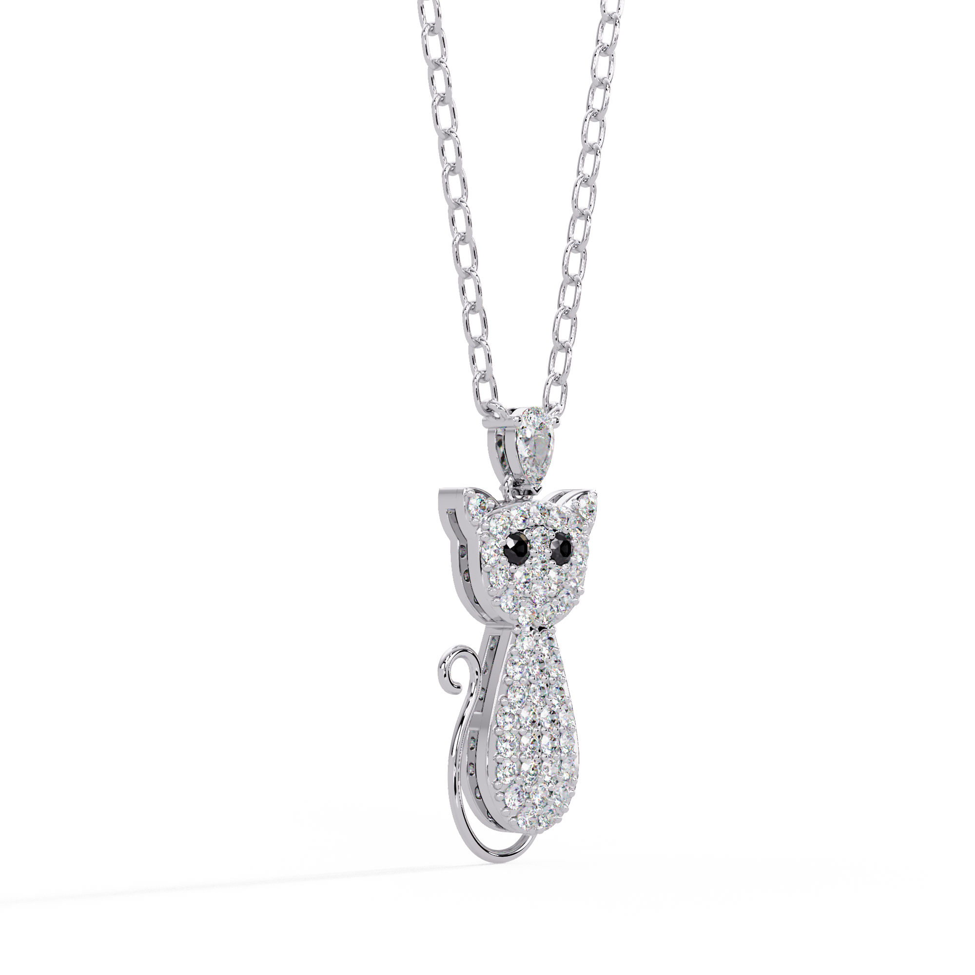 Cat Diamond Pendant