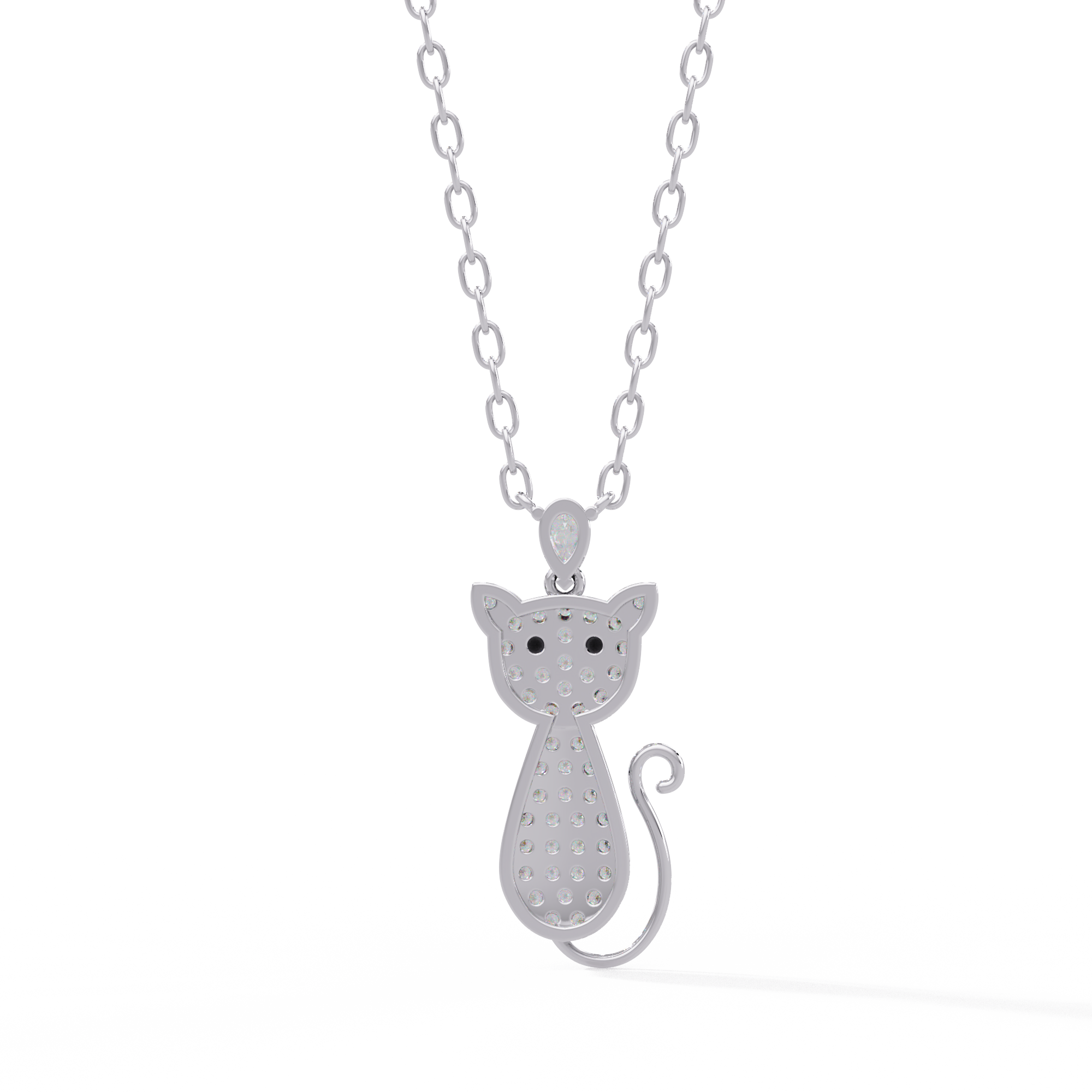 Cat Diamond Pendant