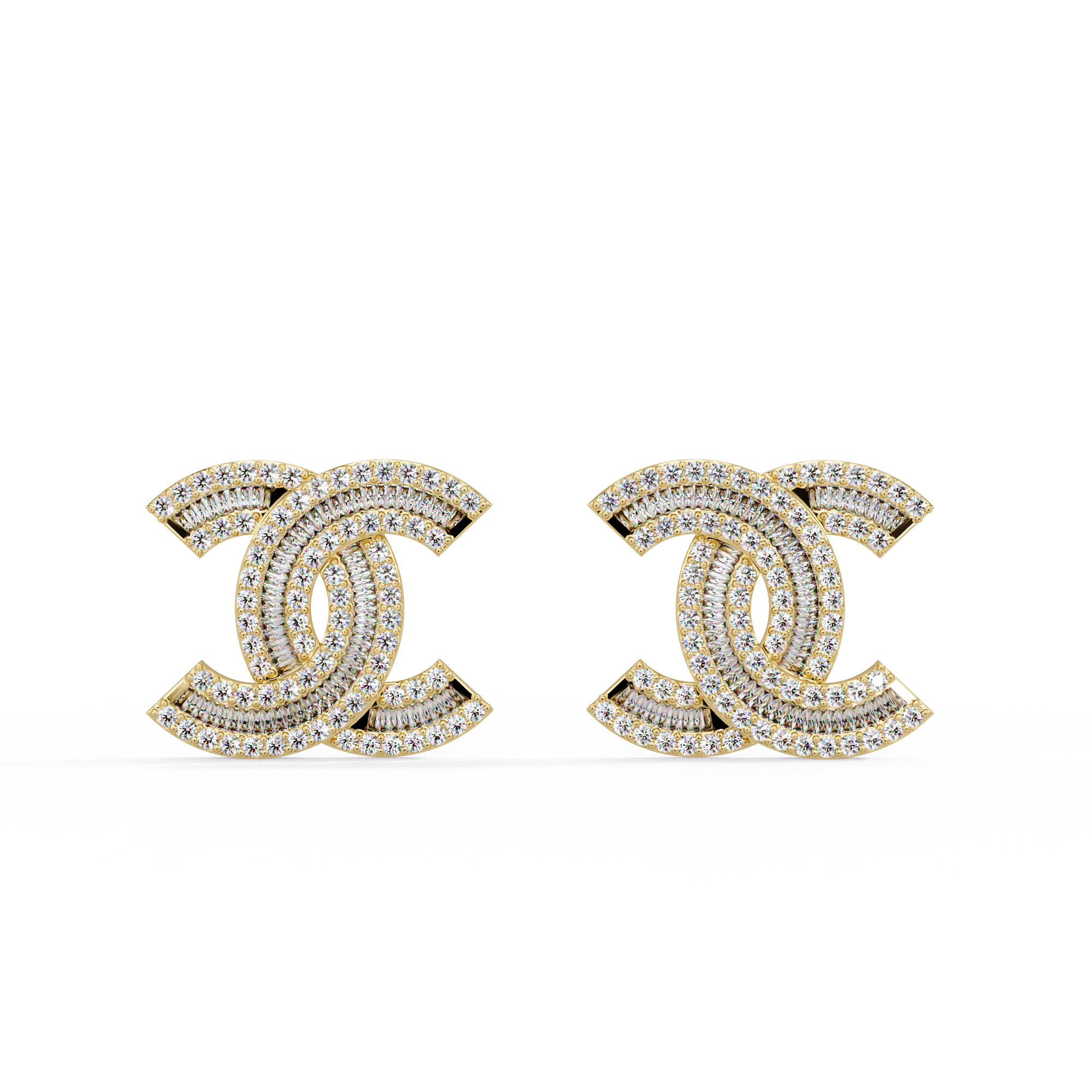 Letter C Stud Earrings