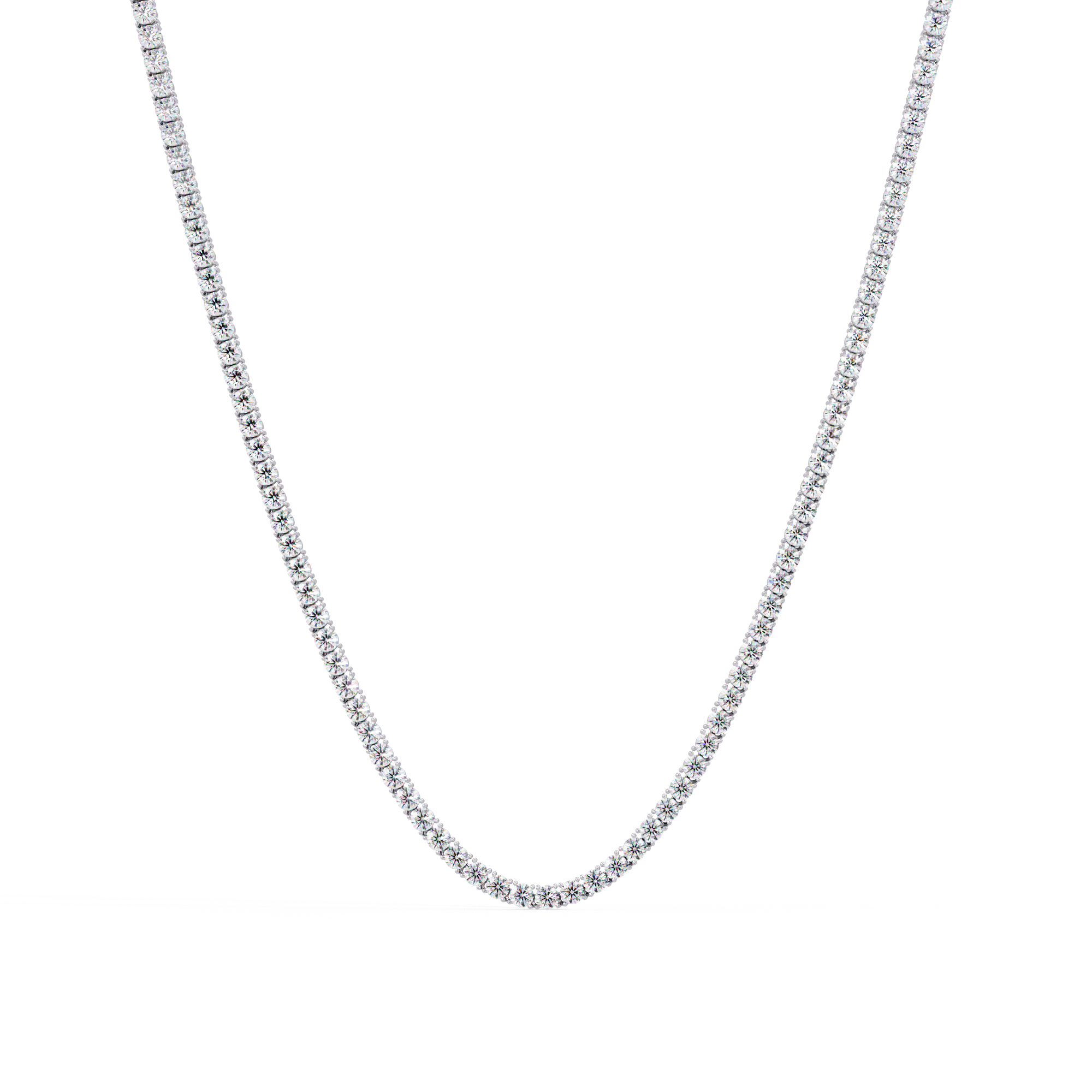 Round Diamond Infinity Necklace