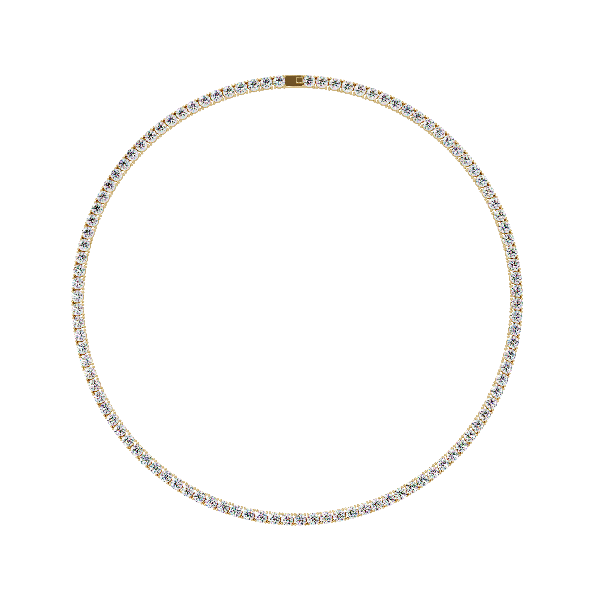 Round Diamond Infinity Necklace
