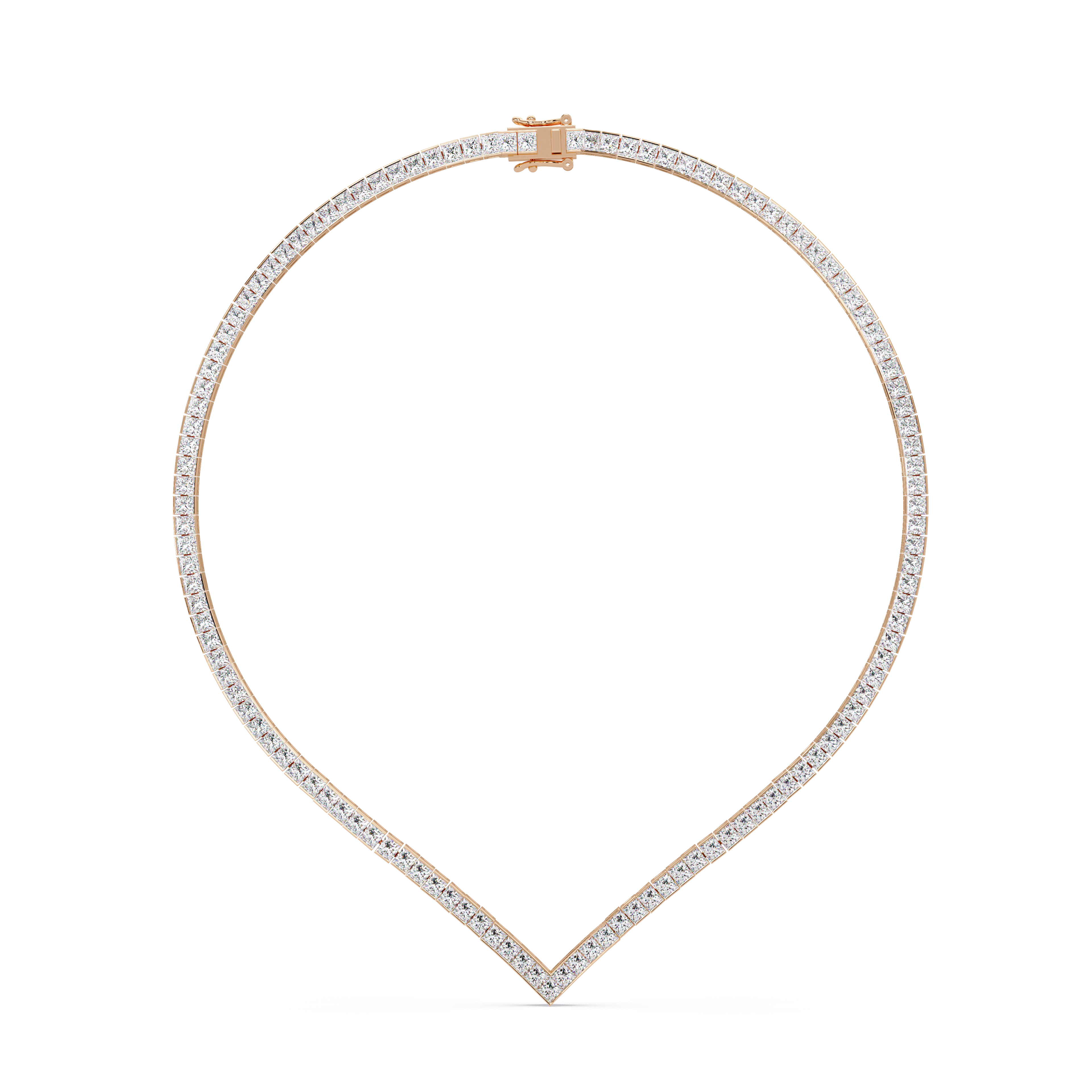 Chevron Diamond Necklace