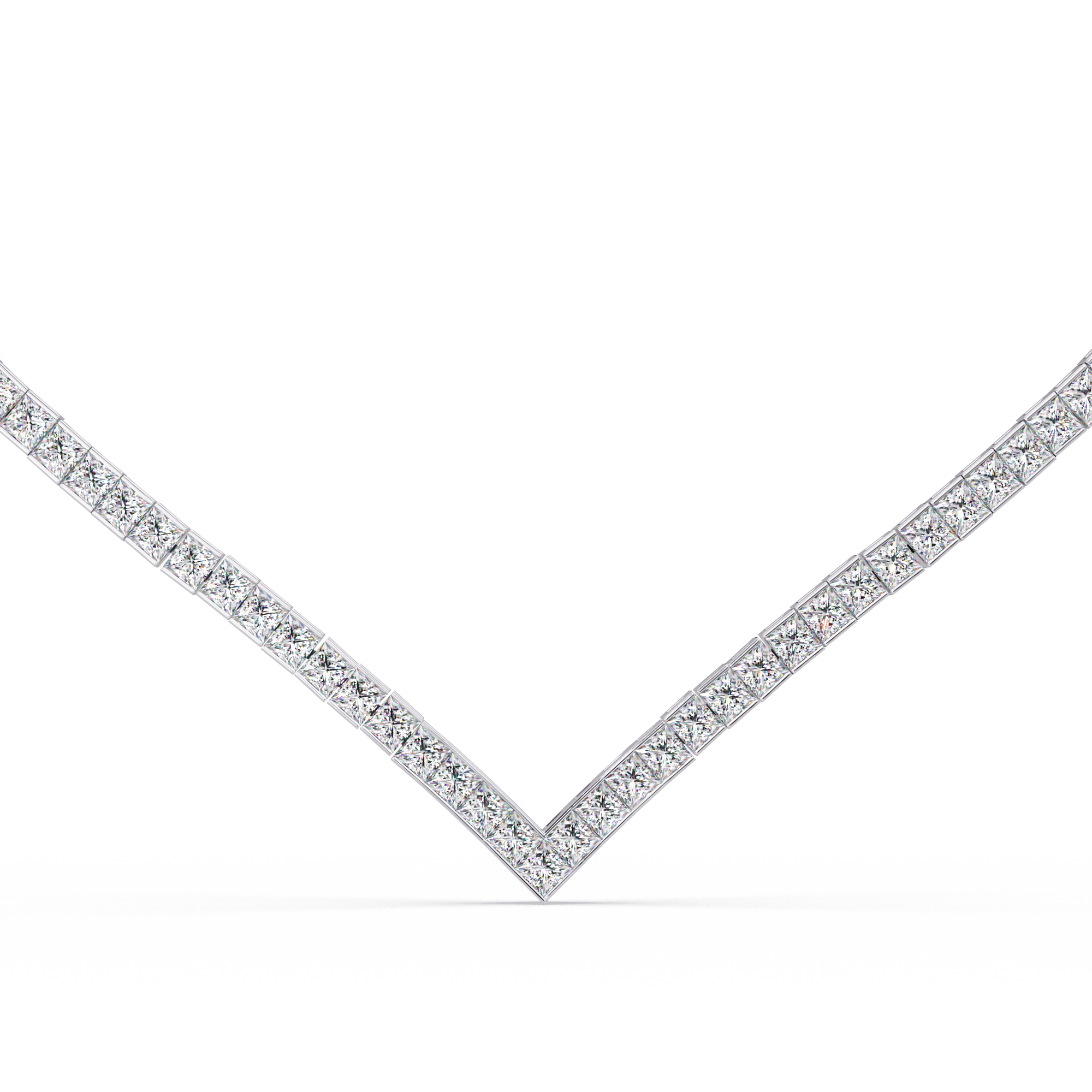 Chevron Diamond Necklace
