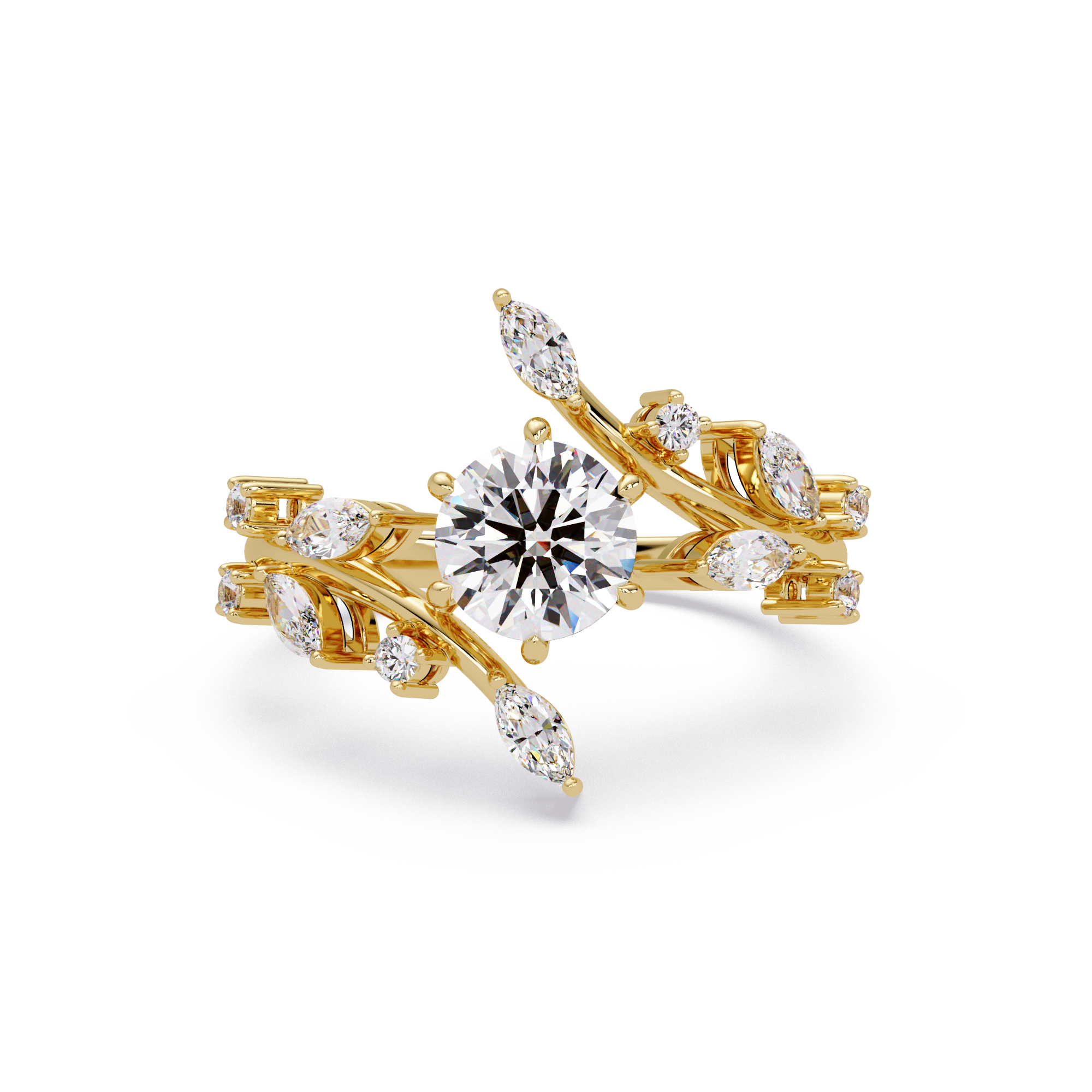Leafy Engagement  Ring