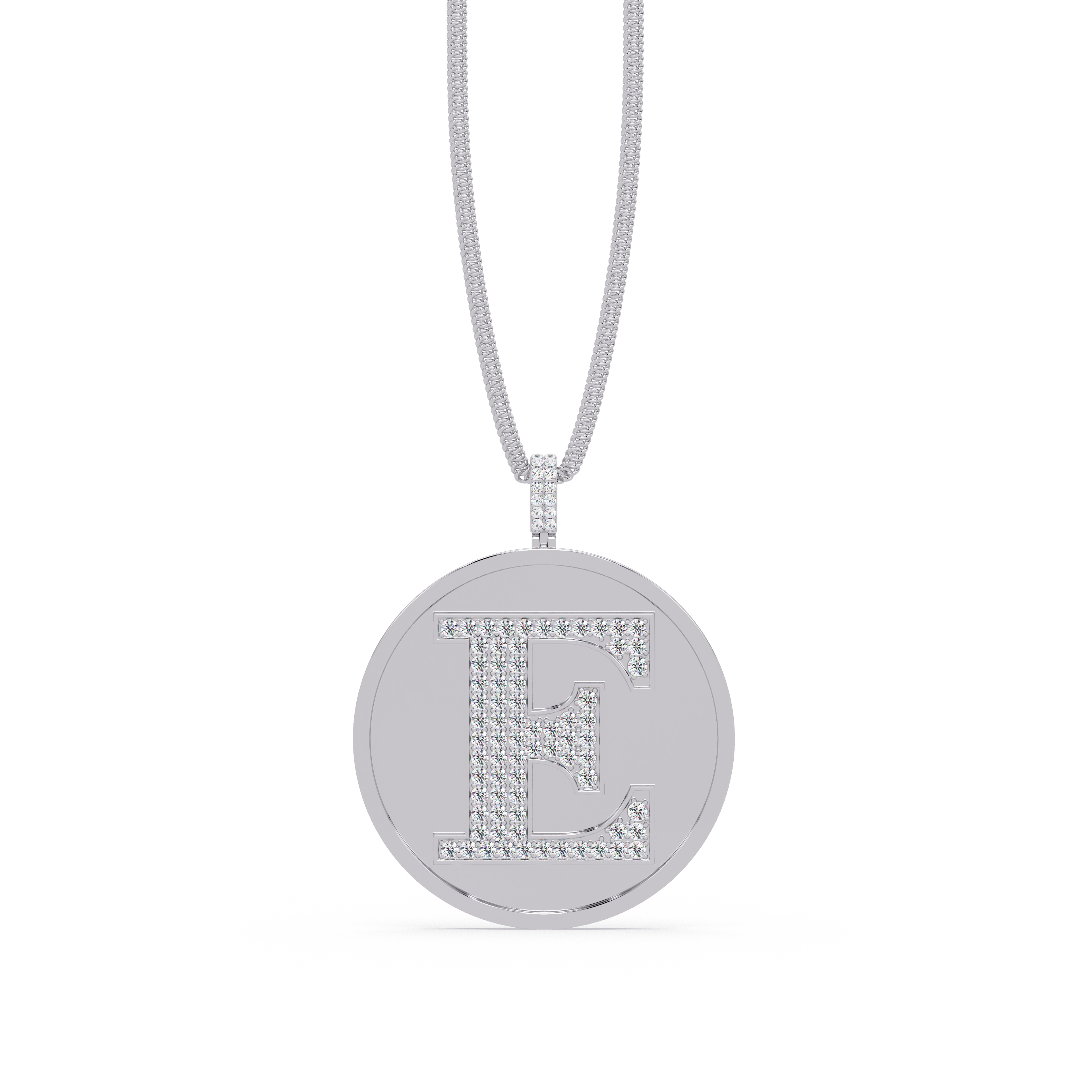 Diamond Initial "E" Pendant