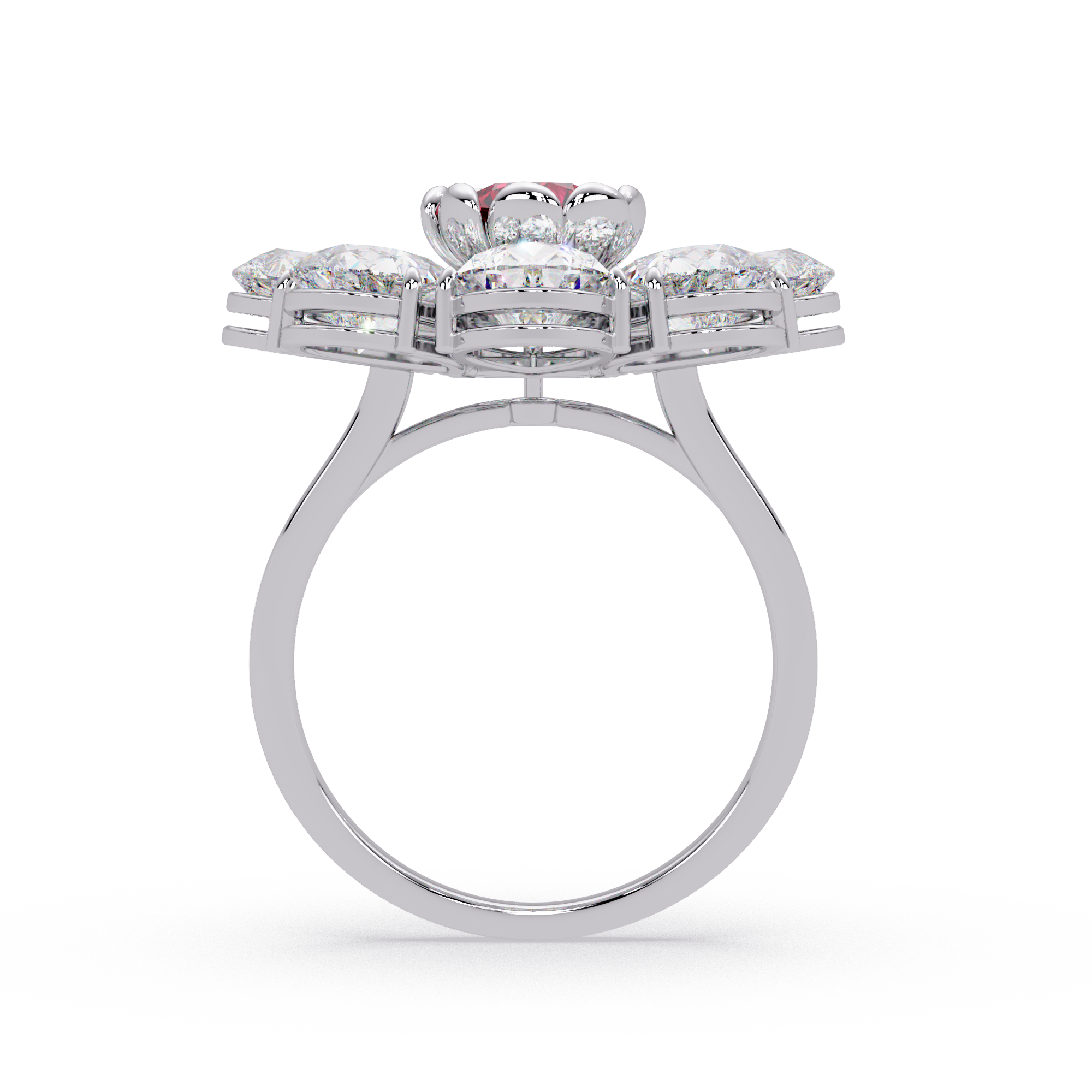 Scarlet Bloom Diamond Ring