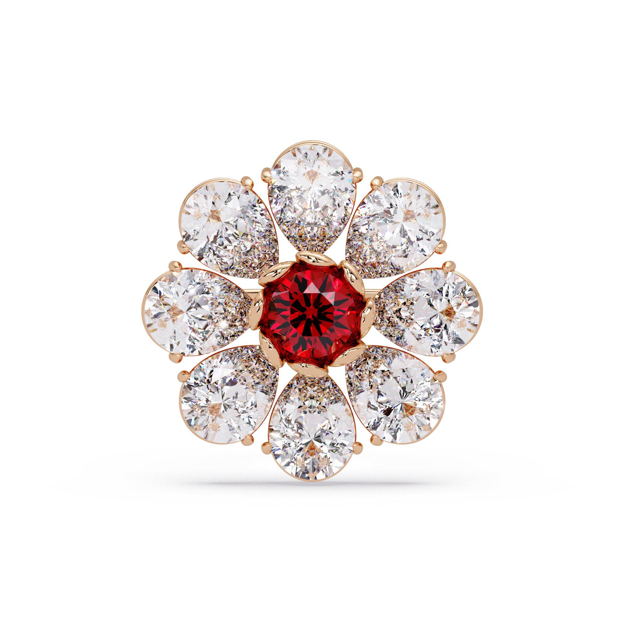 Scarlet Bloom Diamond Ring
