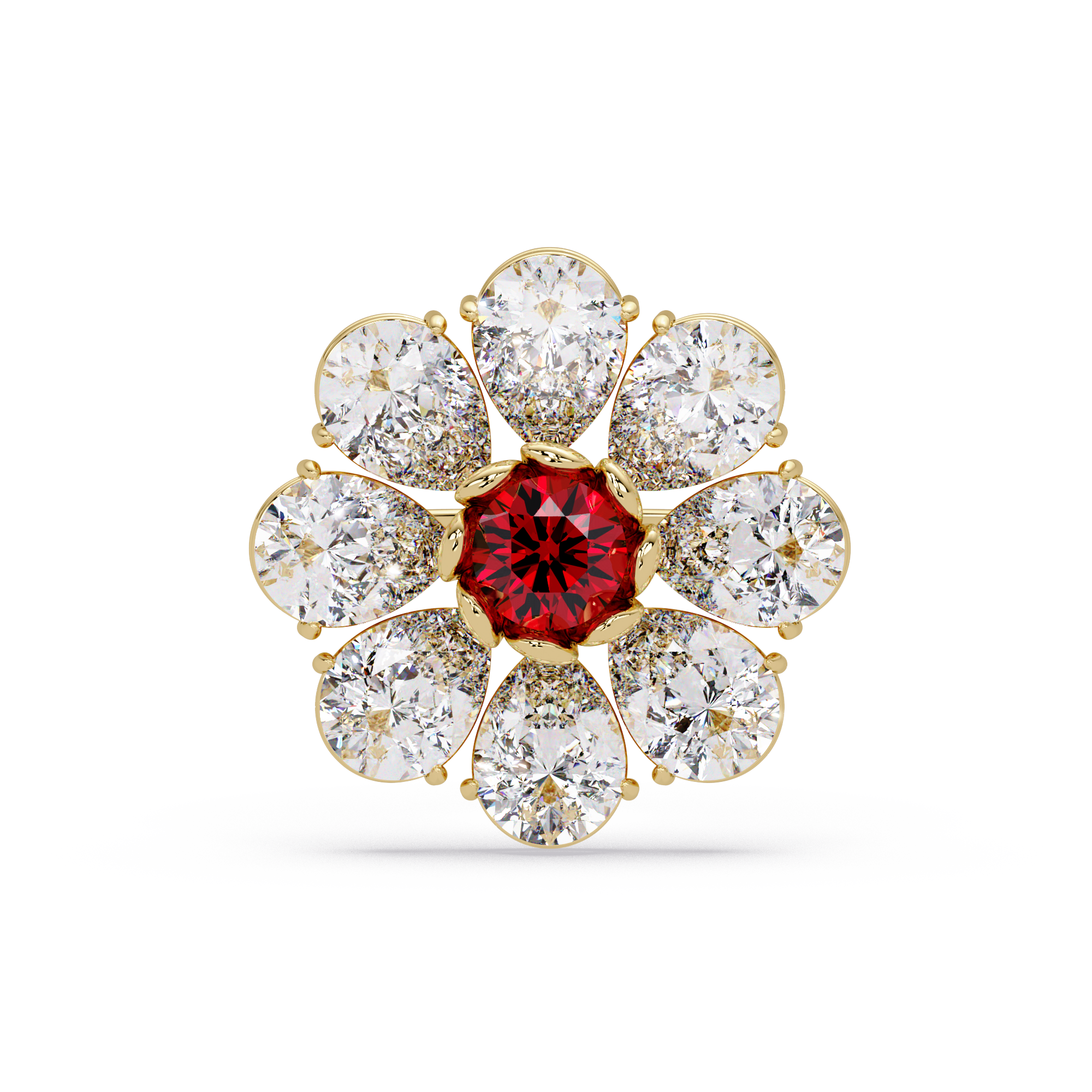 Scarlet Bloom Diamond Ring